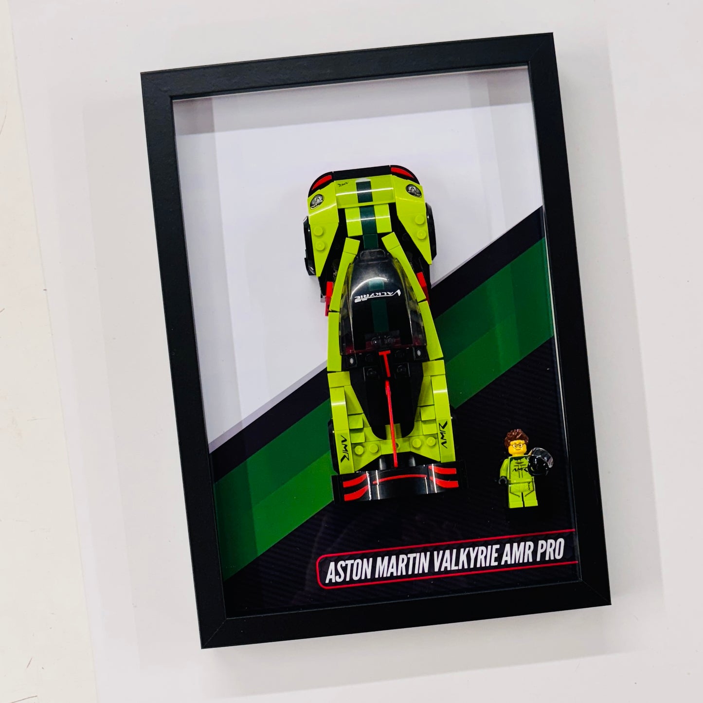 Display Wall Mount Frame for Lego ® Speed Champions Aston Martin Valkyrie AMR Pro