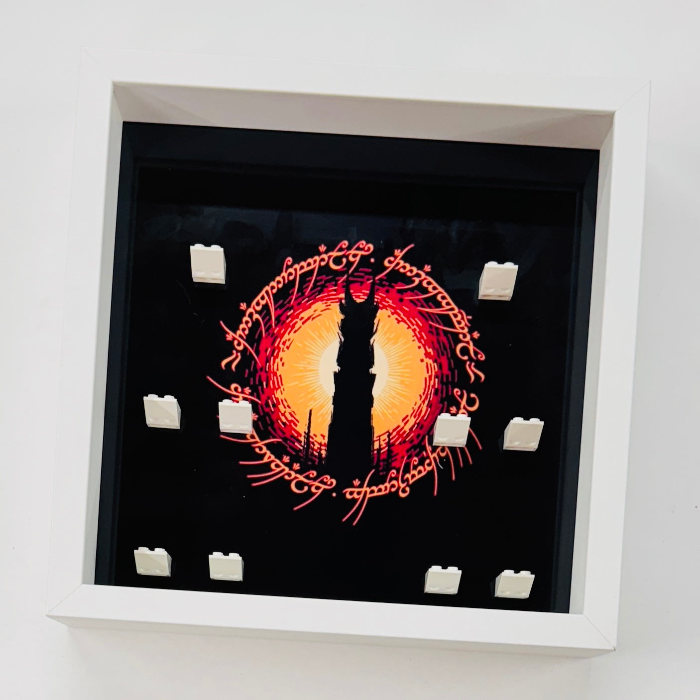 Display Frame Case For Lego Lord of The Rings Minifigures 27CM 10333 Barad Dur