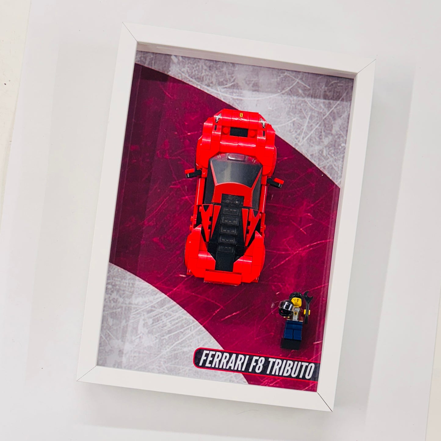 Display Wall Mount Frame for Lego ® Speed Champions Ferrari F8 Tributo