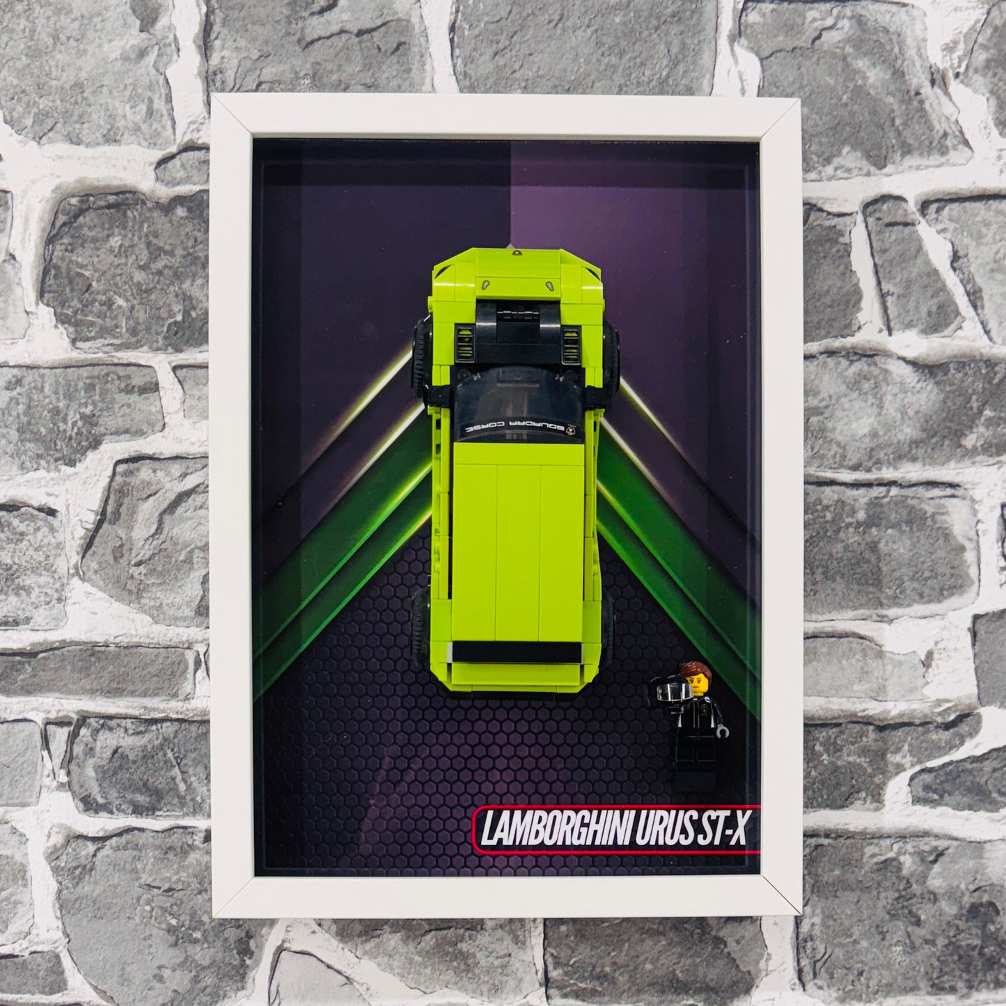 Display Wall Mount Frame for Lego ® Speed Champions Lamborghini Urus ST-X