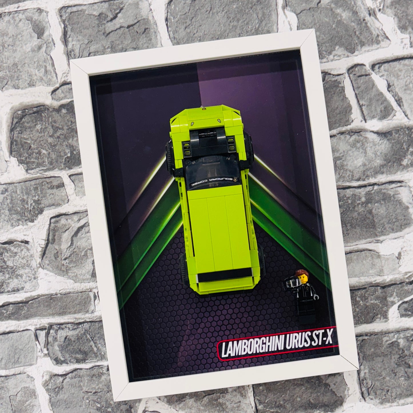 Display Wall Mount Frame for Lego ® Speed Champions Lamborghini Urus ST-X
