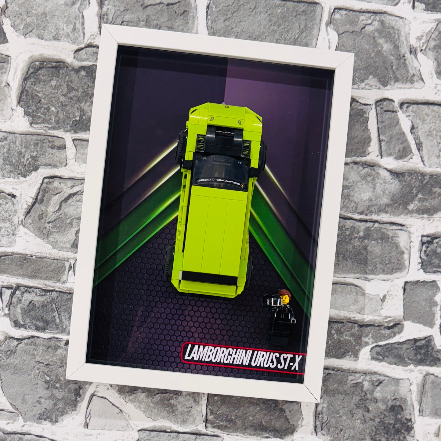 Display Wall Mount Frame for Lego ® Speed Champions Lamborghini Urus ST-X