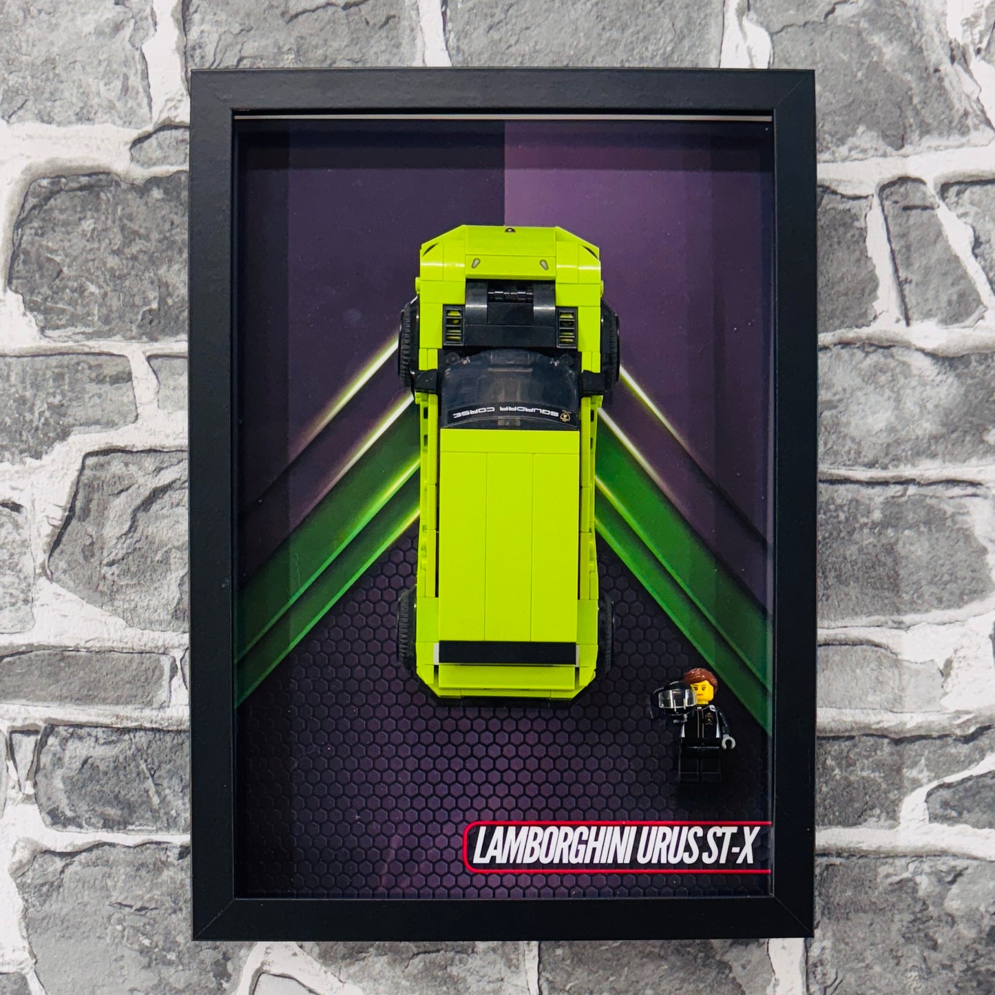 Display Wall Mount Frame for Lego ® Speed Champions Lamborghini Urus ST-X