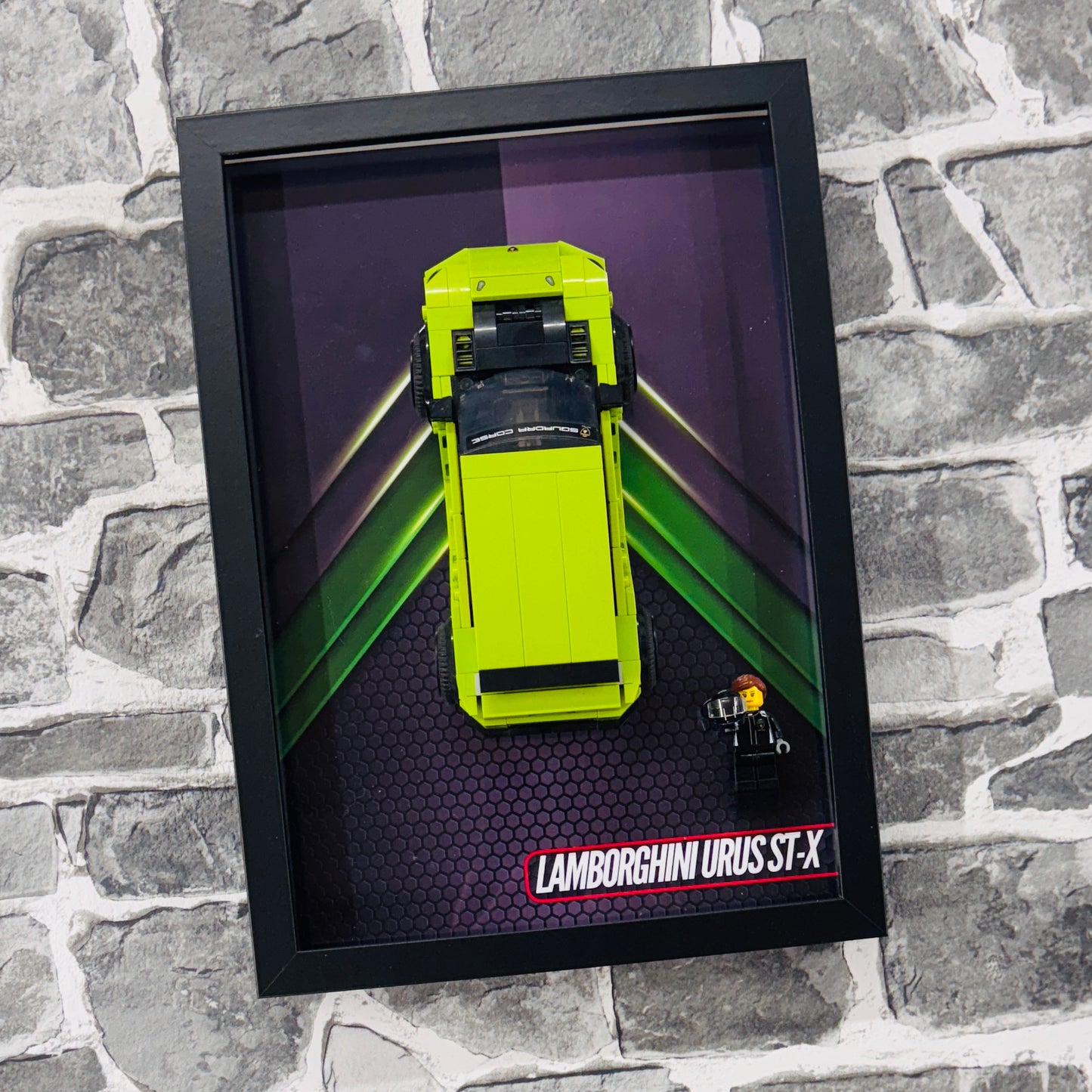 Display Wall Mount Frame for Lego ® Speed Champions Lamborghini Urus ST-X