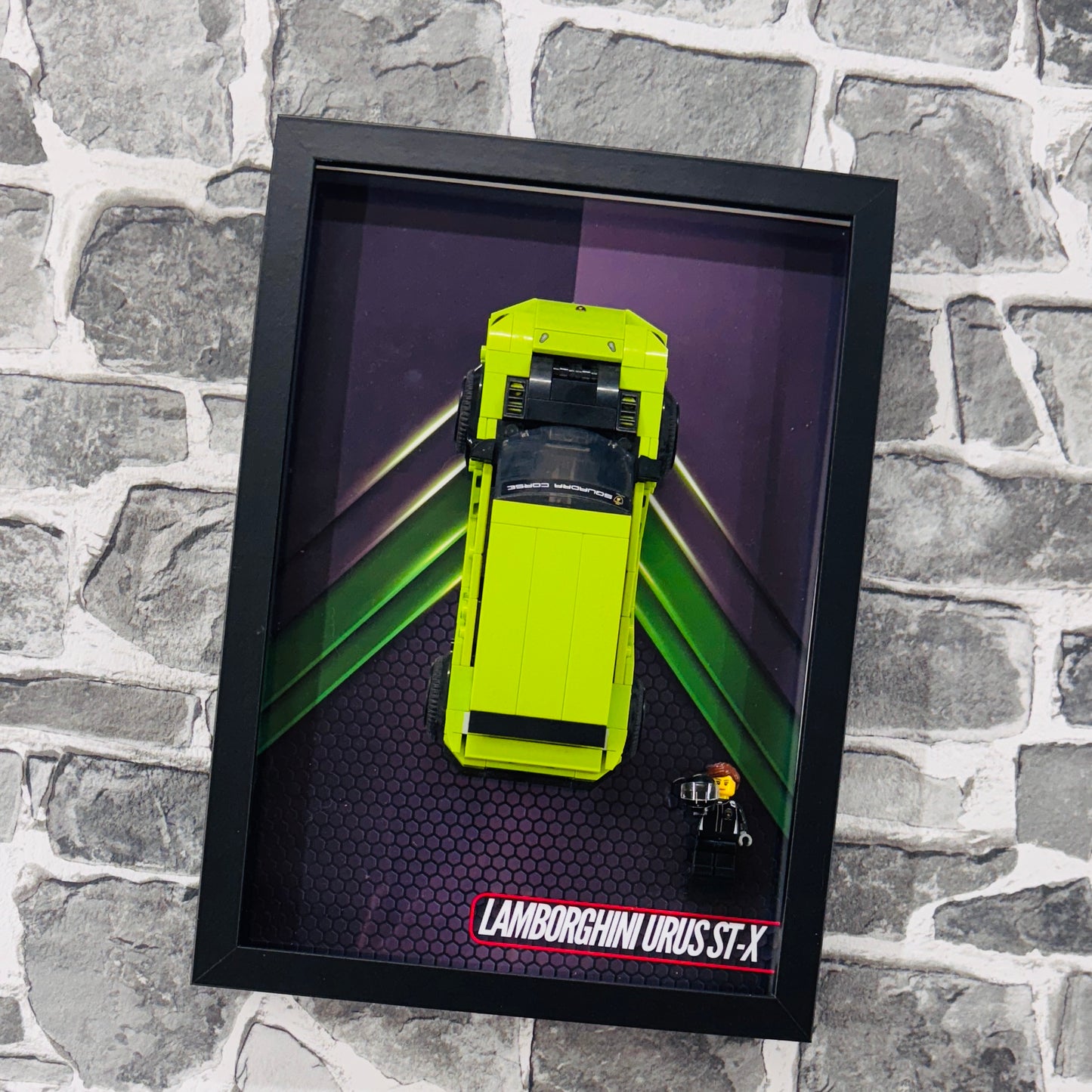 Display Wall Mount Frame for Lego ® Speed Champions Lamborghini Urus ST-X