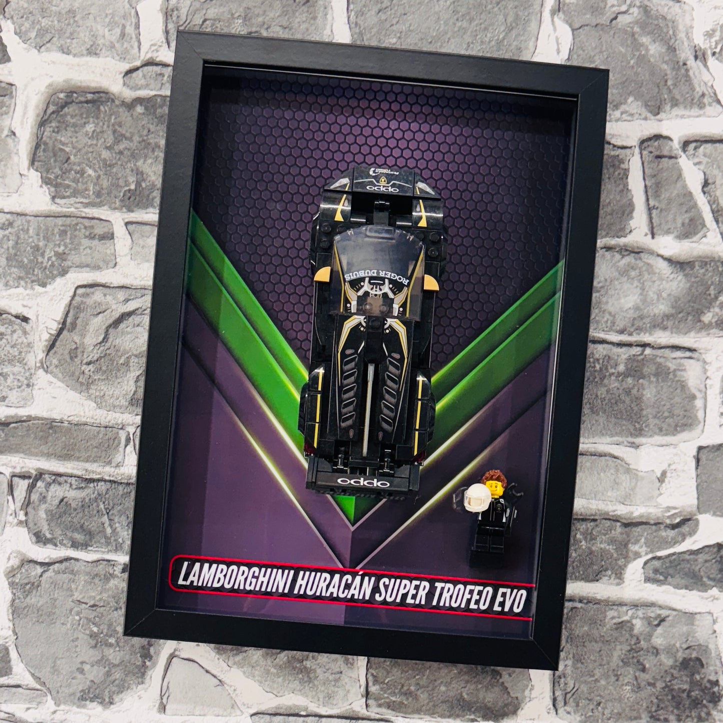 Display Wall Mount Frame for Lego ® Speed Champions Lamborghini Huracan Super Eco