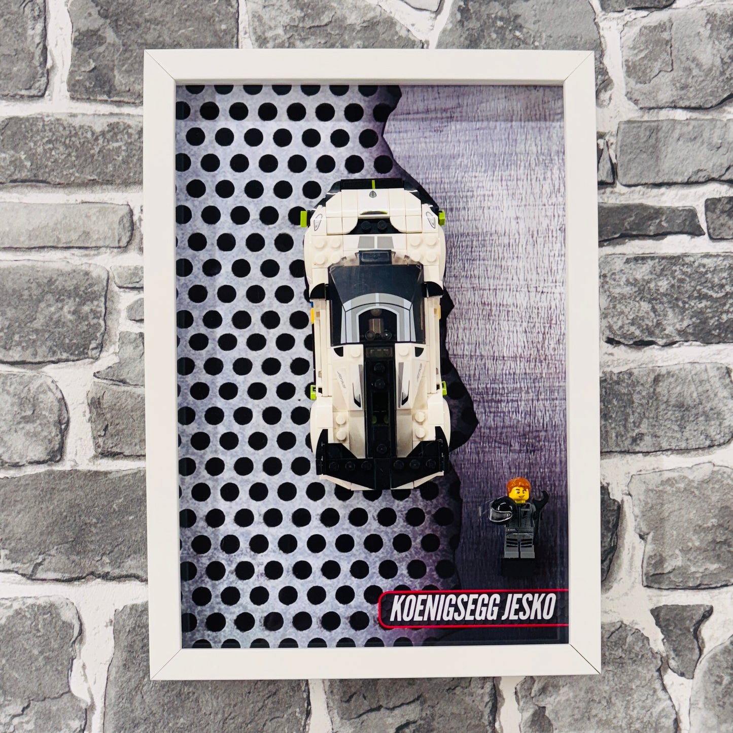 Display Wall Mount Frame for Lego ® Speed Champions Koenigsegg Jesko