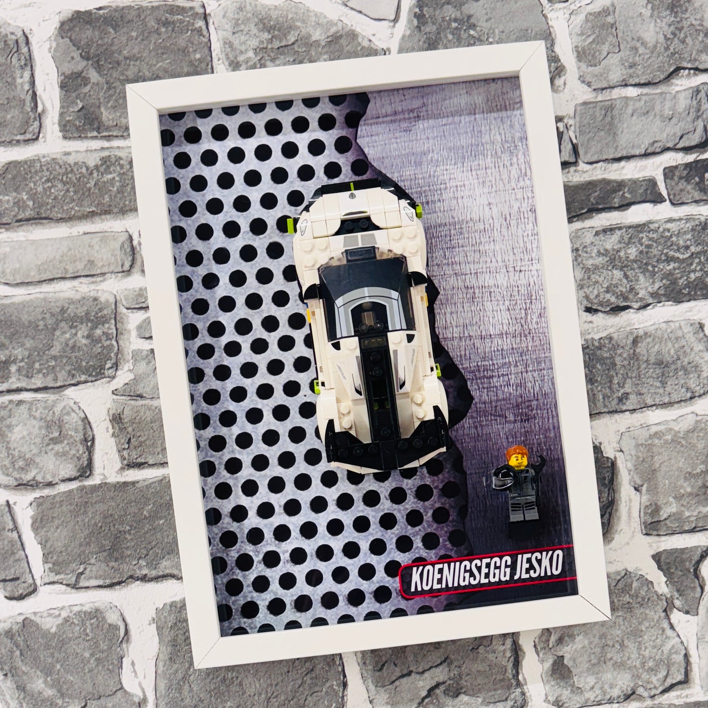 Display Wall Mount Frame for Lego ® Speed Champions Koenigsegg Jesko