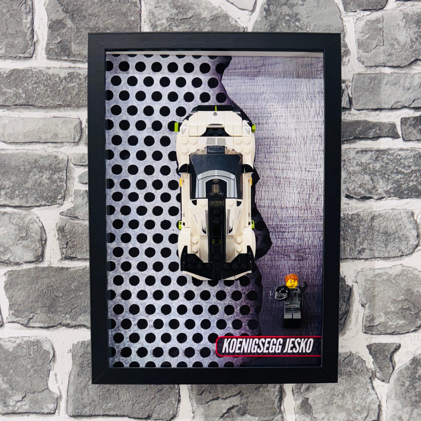 Display Wall Mount Frame for Lego ® Speed Champions Koenigsegg Jesko