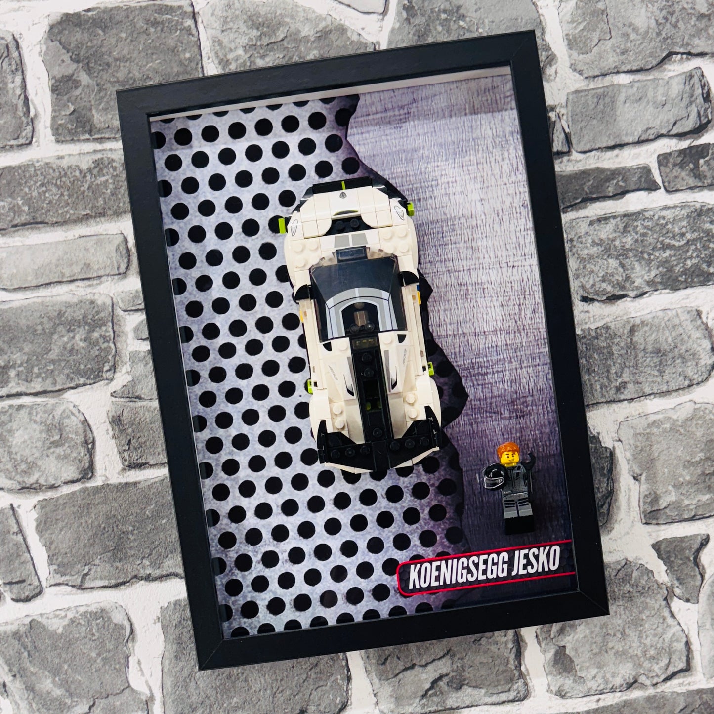 Display Wall Mount Frame for Lego ® Speed Champions Koenigsegg Jesko