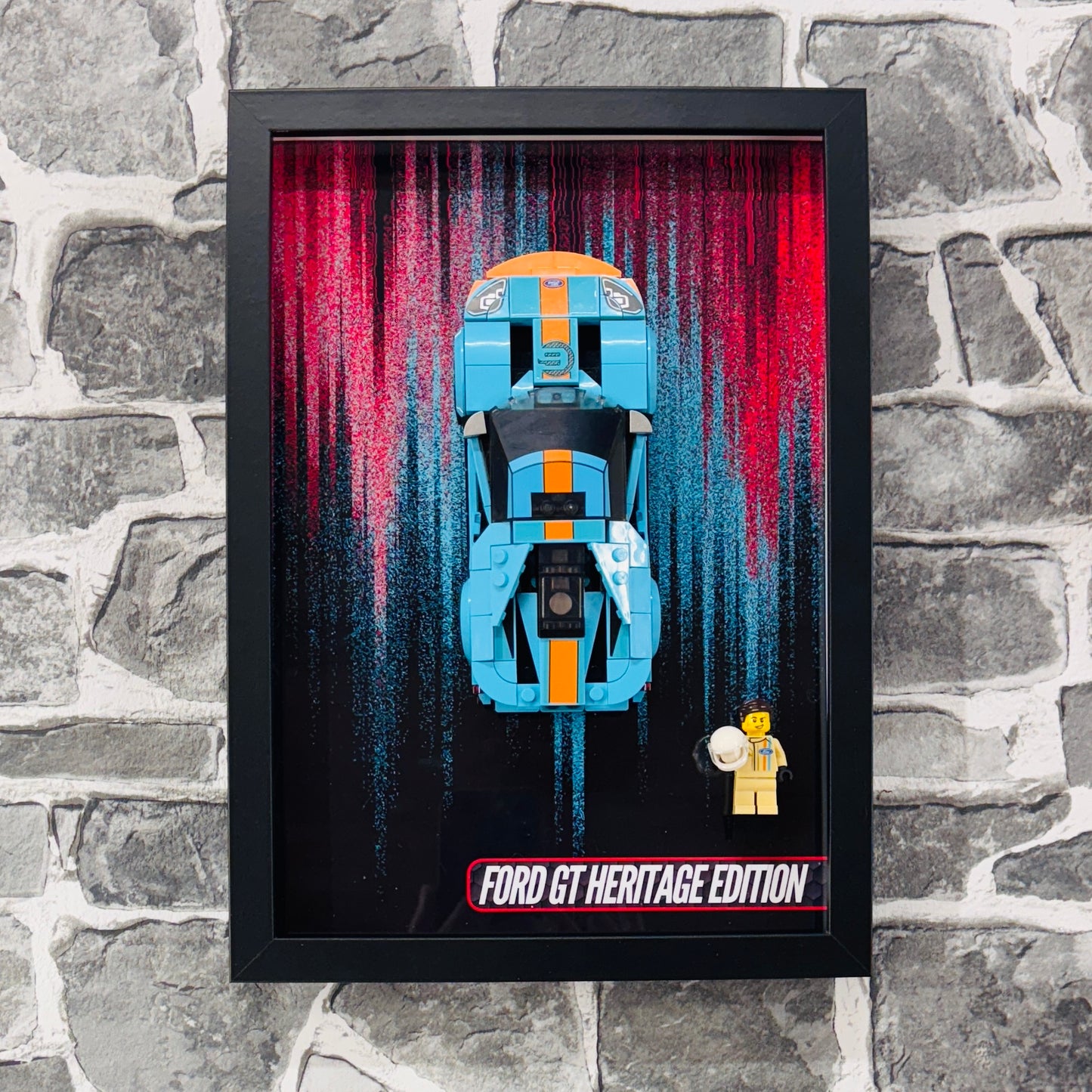 Display Wall Mount Frame for Lego ® Speed Champions Ford GT Heritage Edition