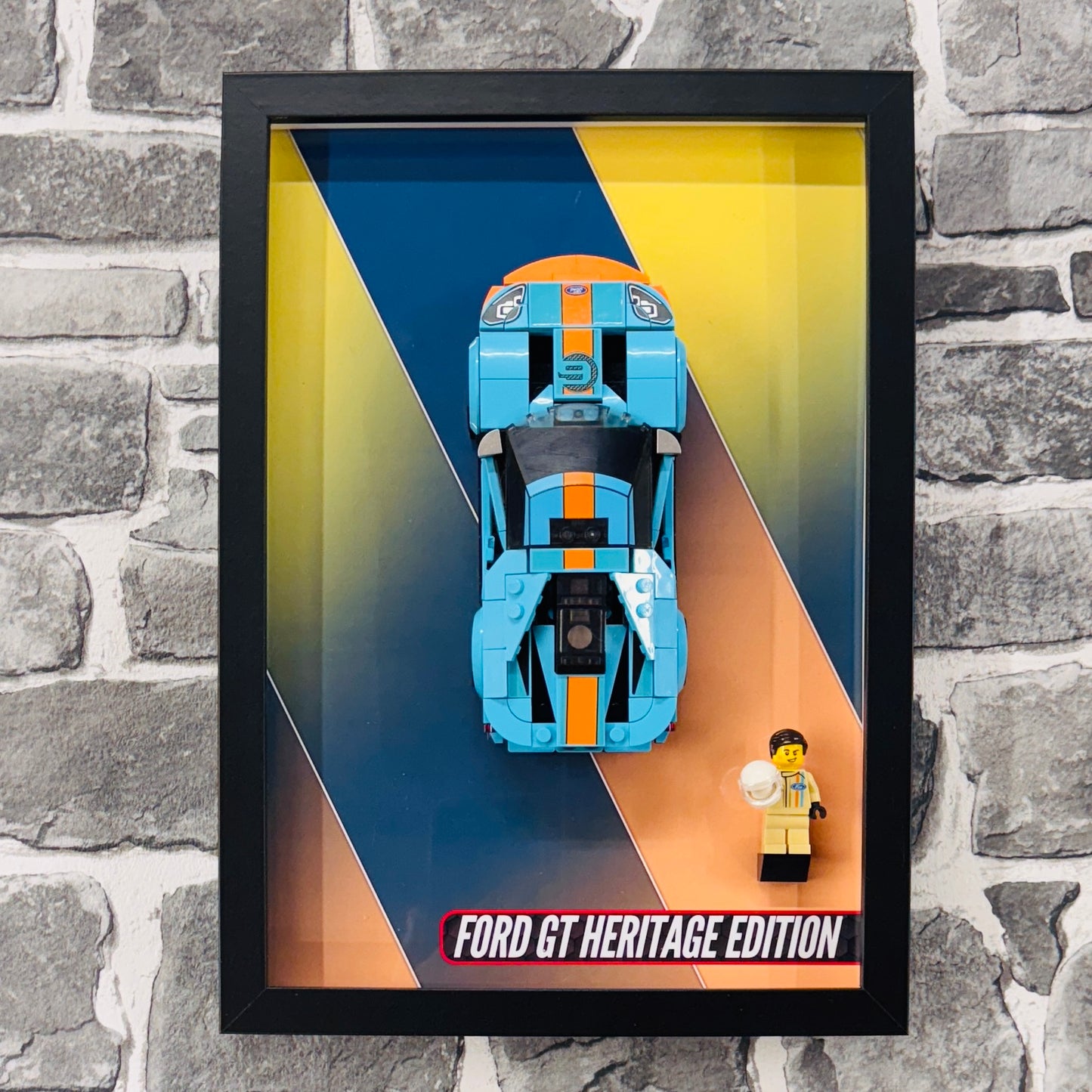 Display Wall Mount Frame for Lego ® Speed Champions Ford GT Heritage Edition