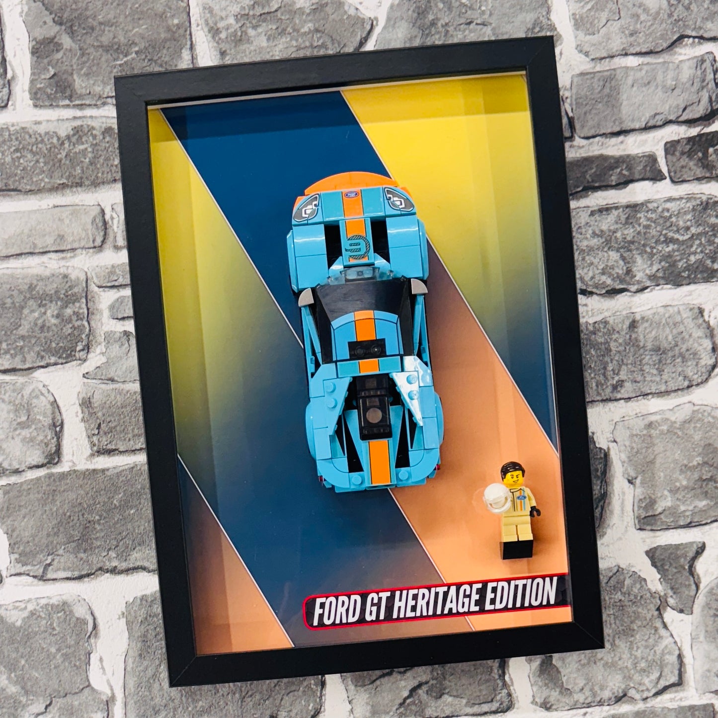 Display Wall Mount Frame for Lego ® Speed Champions Ford GT Heritage Edition