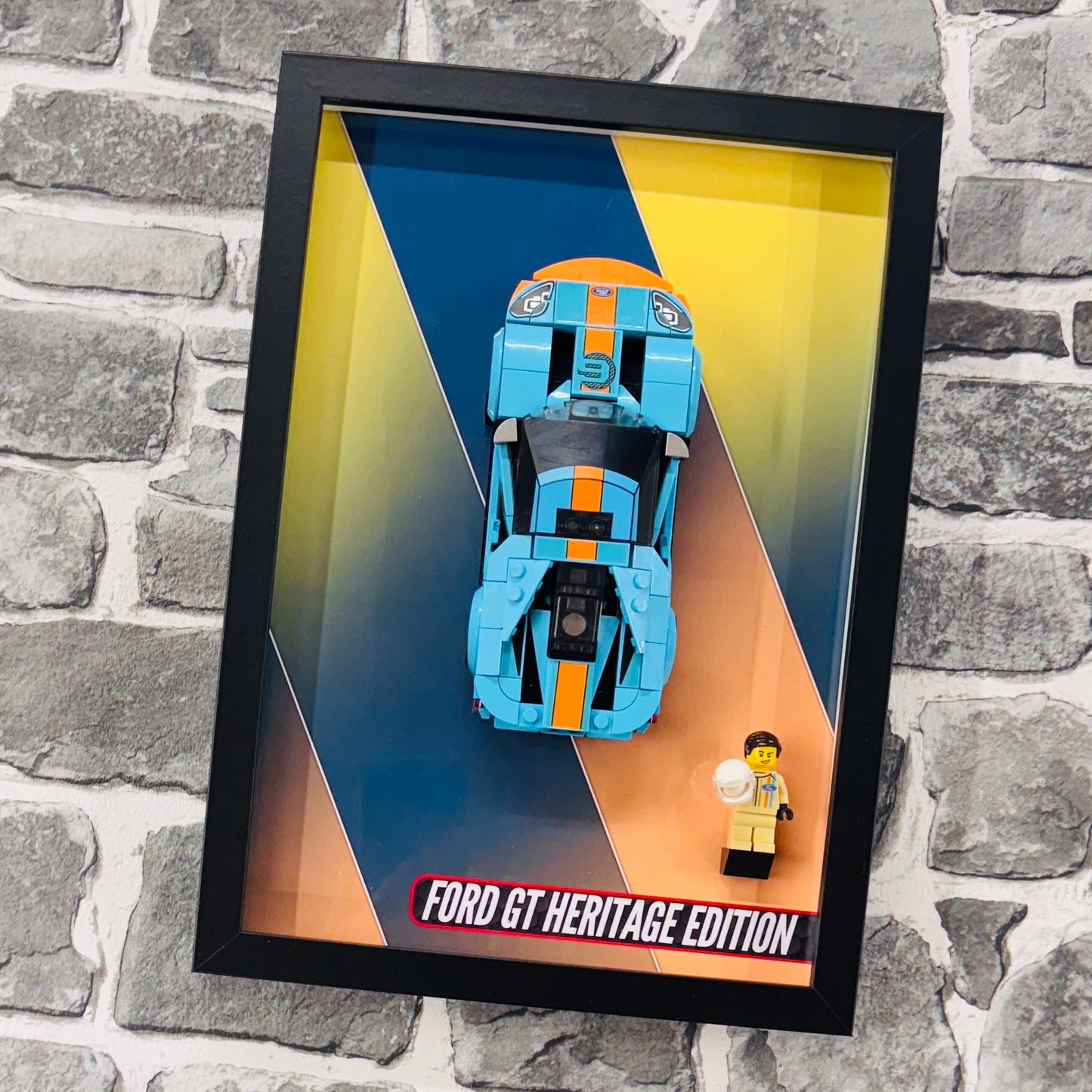 Display Wall Mount Frame for Lego ® Speed Champions Ford GT Heritage Edition