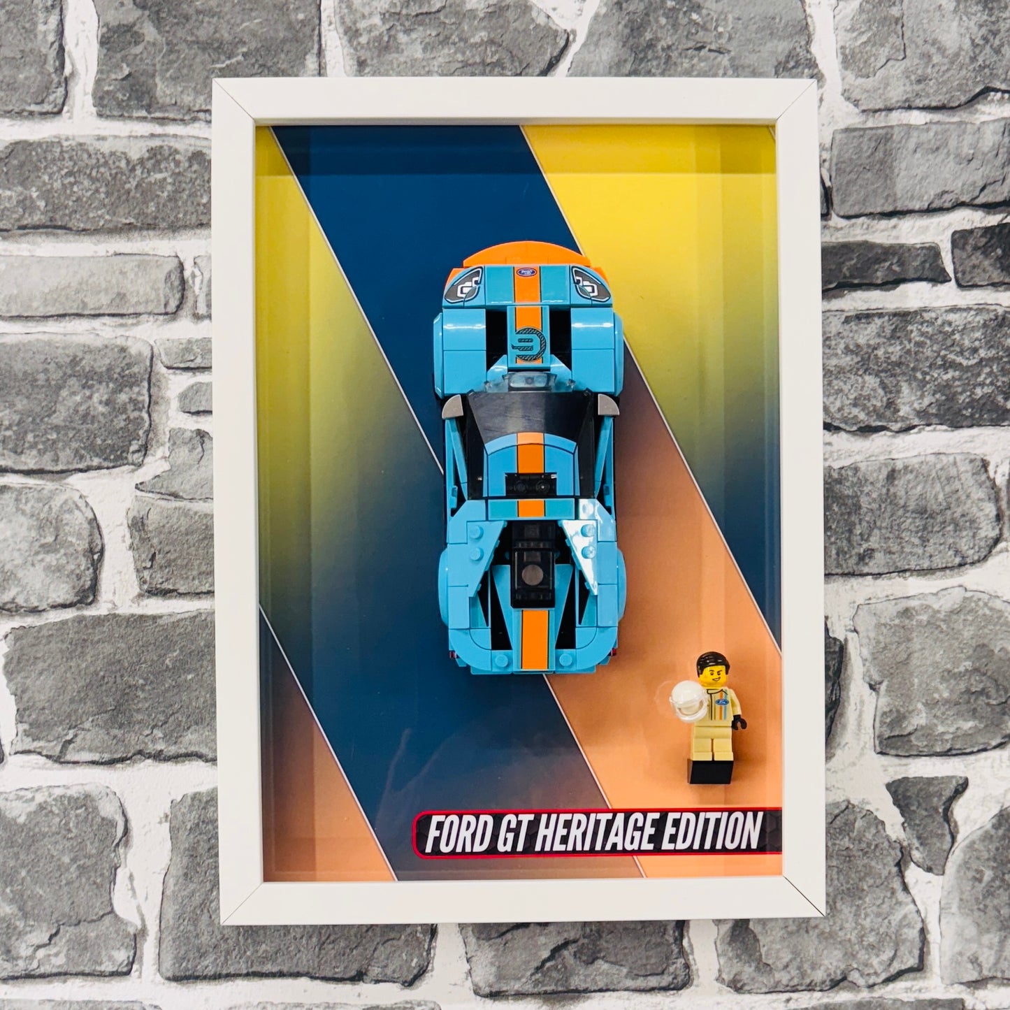 Display Wall Mount Frame for Lego ® Speed Champions Ford GT Heritage Edition