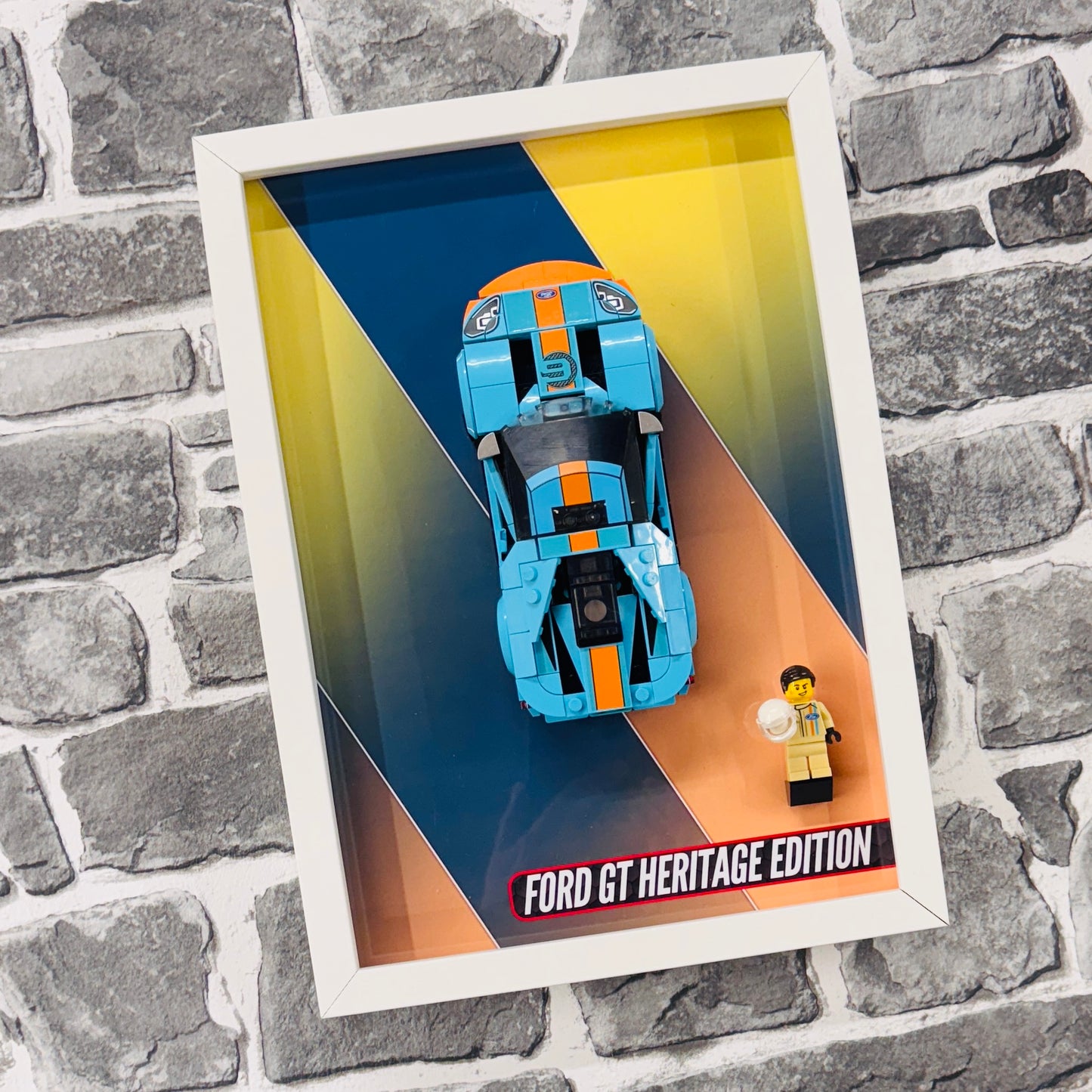 Display Wall Mount Frame for Lego ® Speed Champions Ford GT Heritage Edition