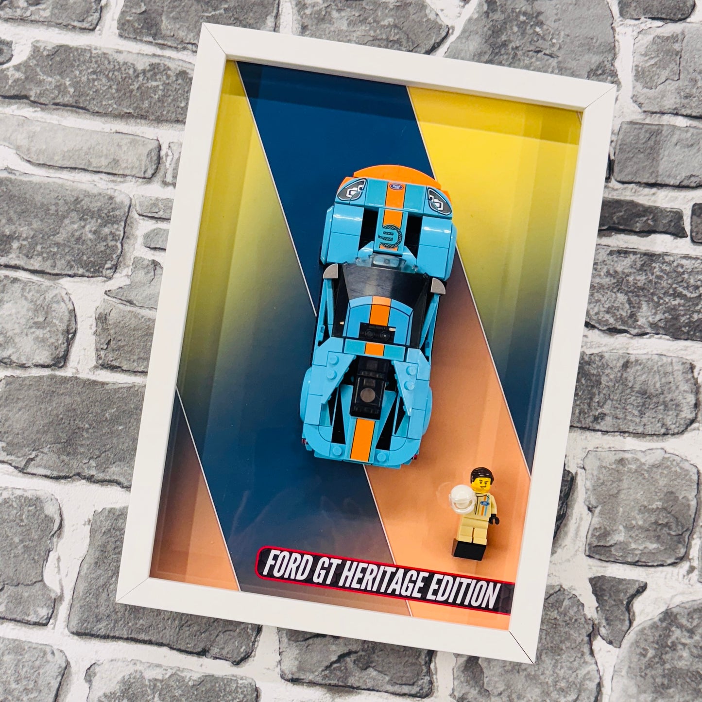 Display Wall Mount Frame for Lego ® Speed Champions Ford GT Heritage Edition