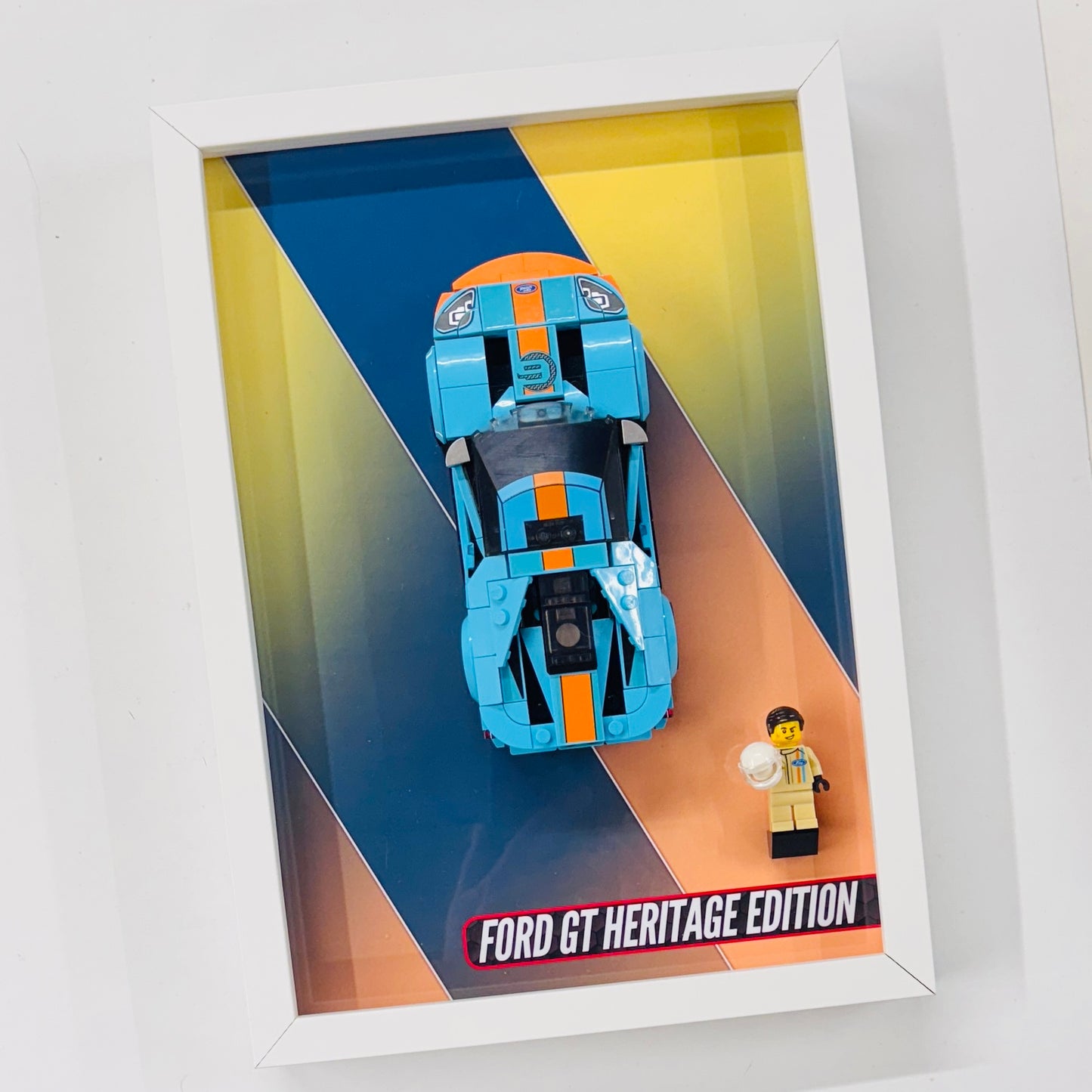Display Wall Mount Frame for Lego ® Speed Champions Ford GT Heritage Edition