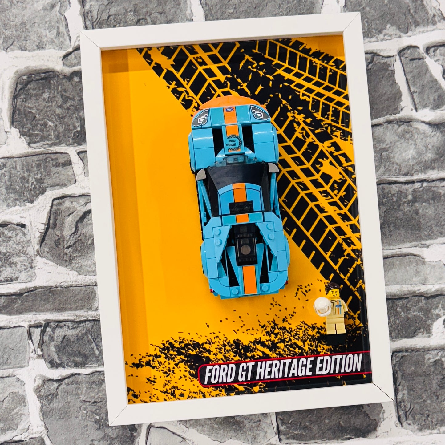 Display Wall Mount Frame for Lego ® Speed Champions Ford GT Heritage Edition