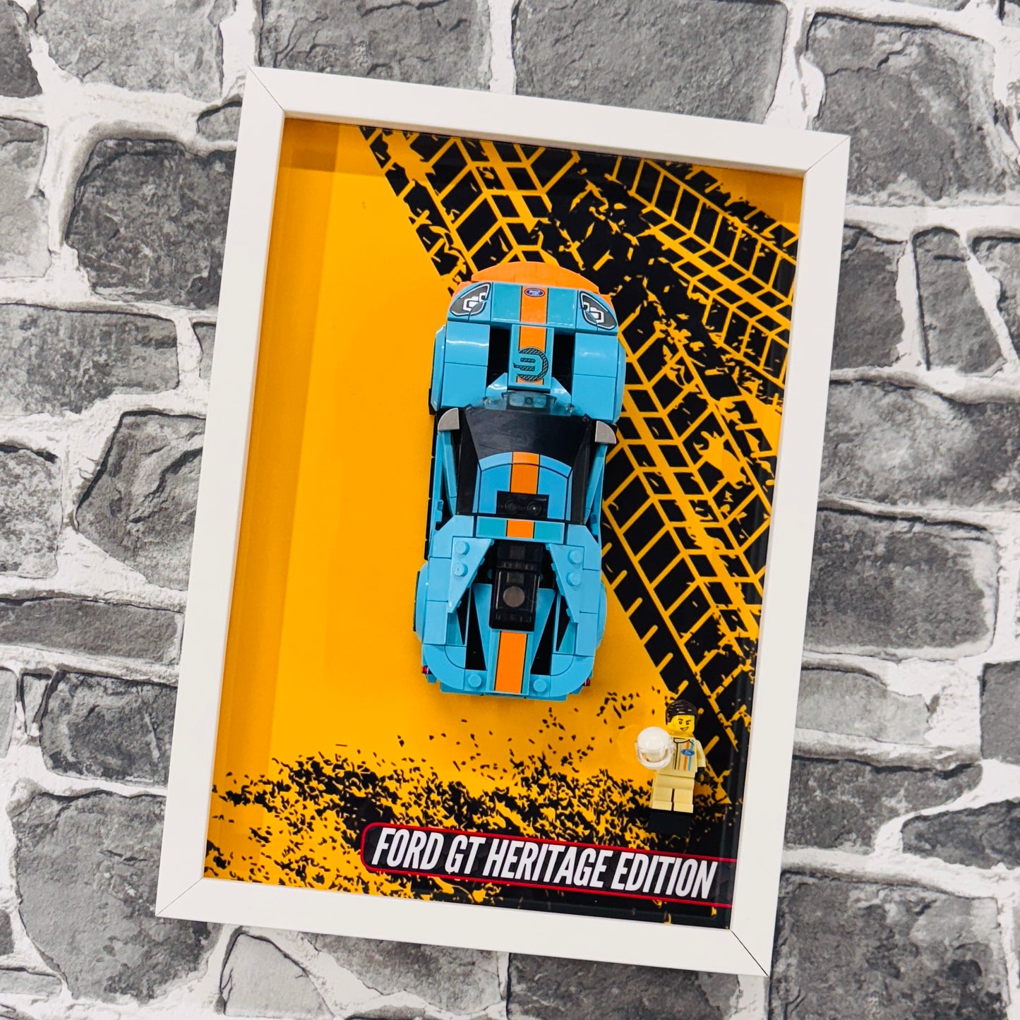 Display Wall Mount Frame for Lego ® Speed Champions Ford GT Heritage Edition