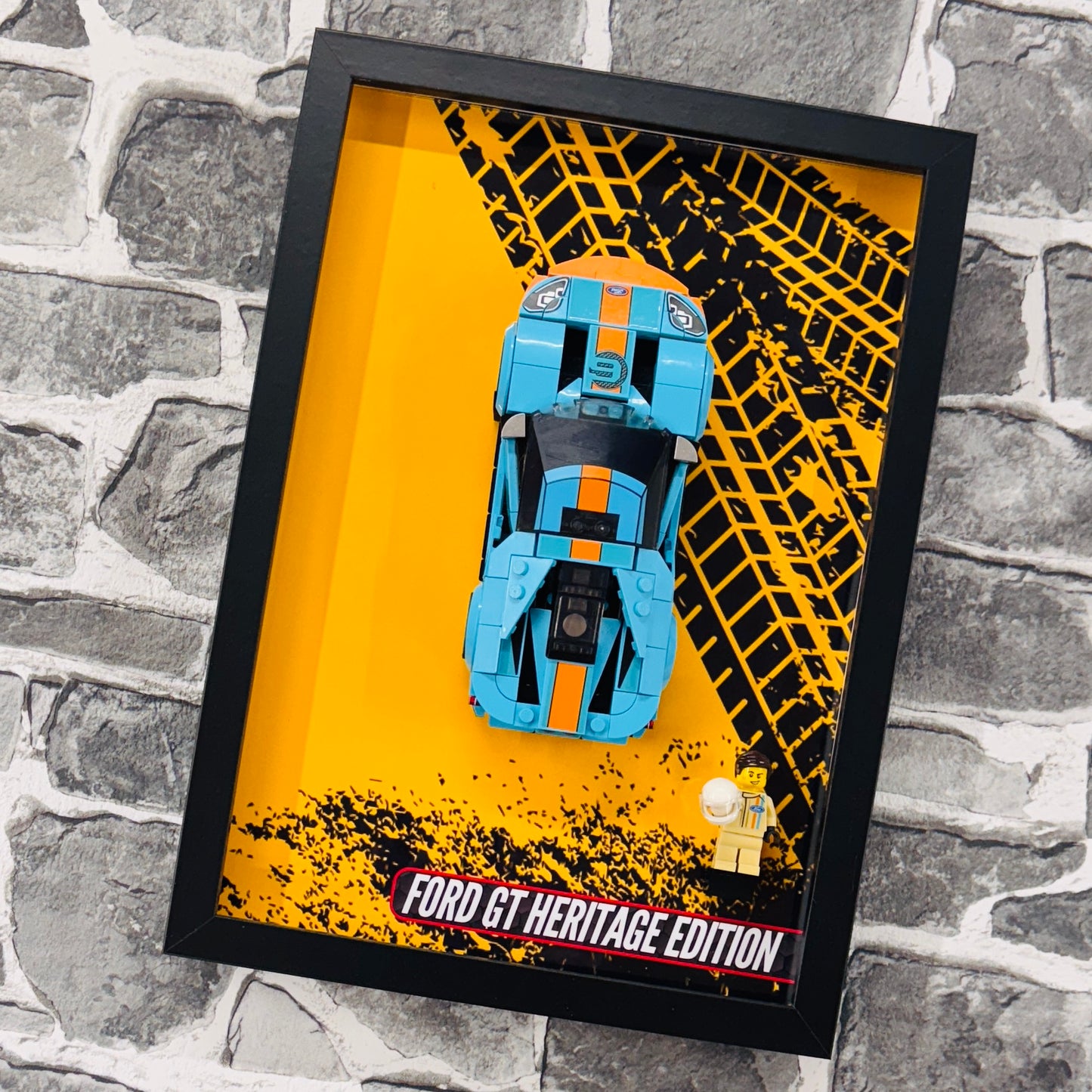 Display Wall Mount Frame for Lego ® Speed Champions Ford GT Heritage Edition