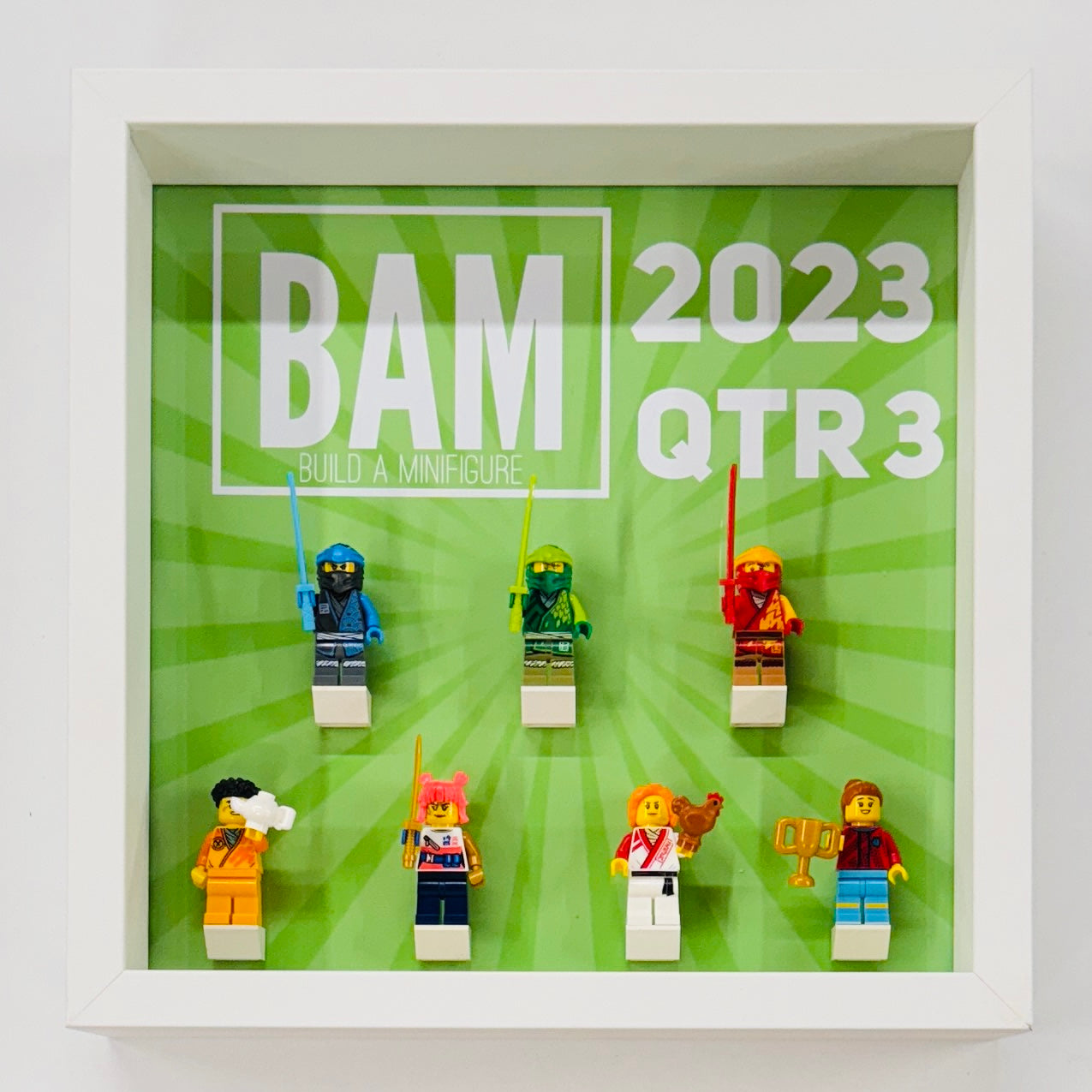 Display case Frame For Lego BAM Build a Minifigure 2023 Quarter 3 27cm