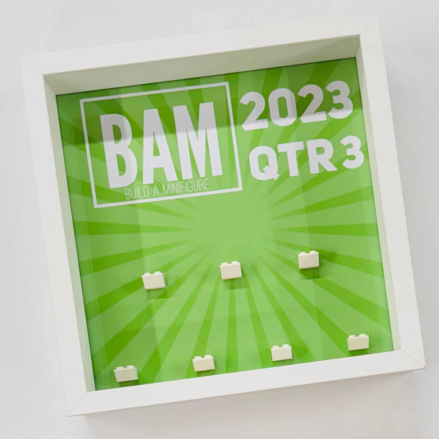 Display case Frame For Lego BAM Build a Minifigure 2023 Quarter 3 27cm