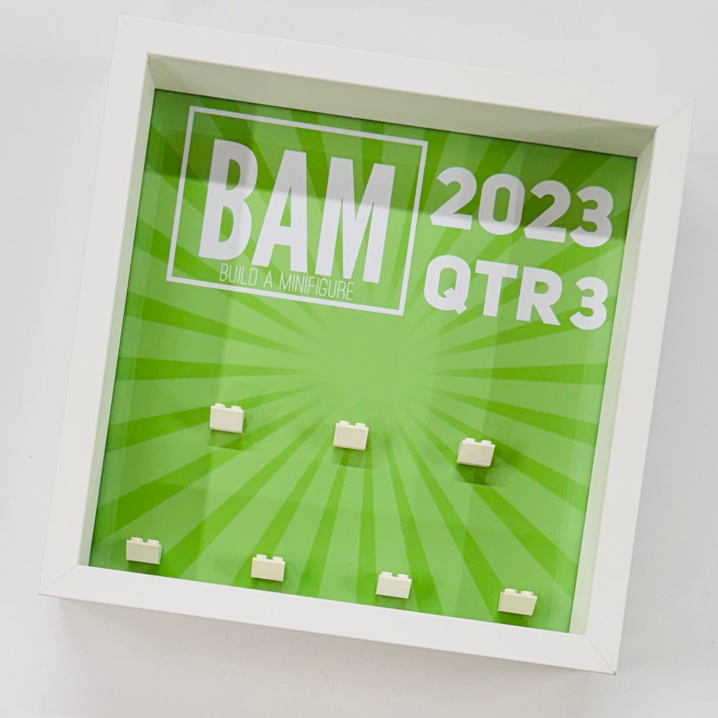 Display case Frame For Lego BAM Build a Minifigure 2023 Quarter 3 27cm