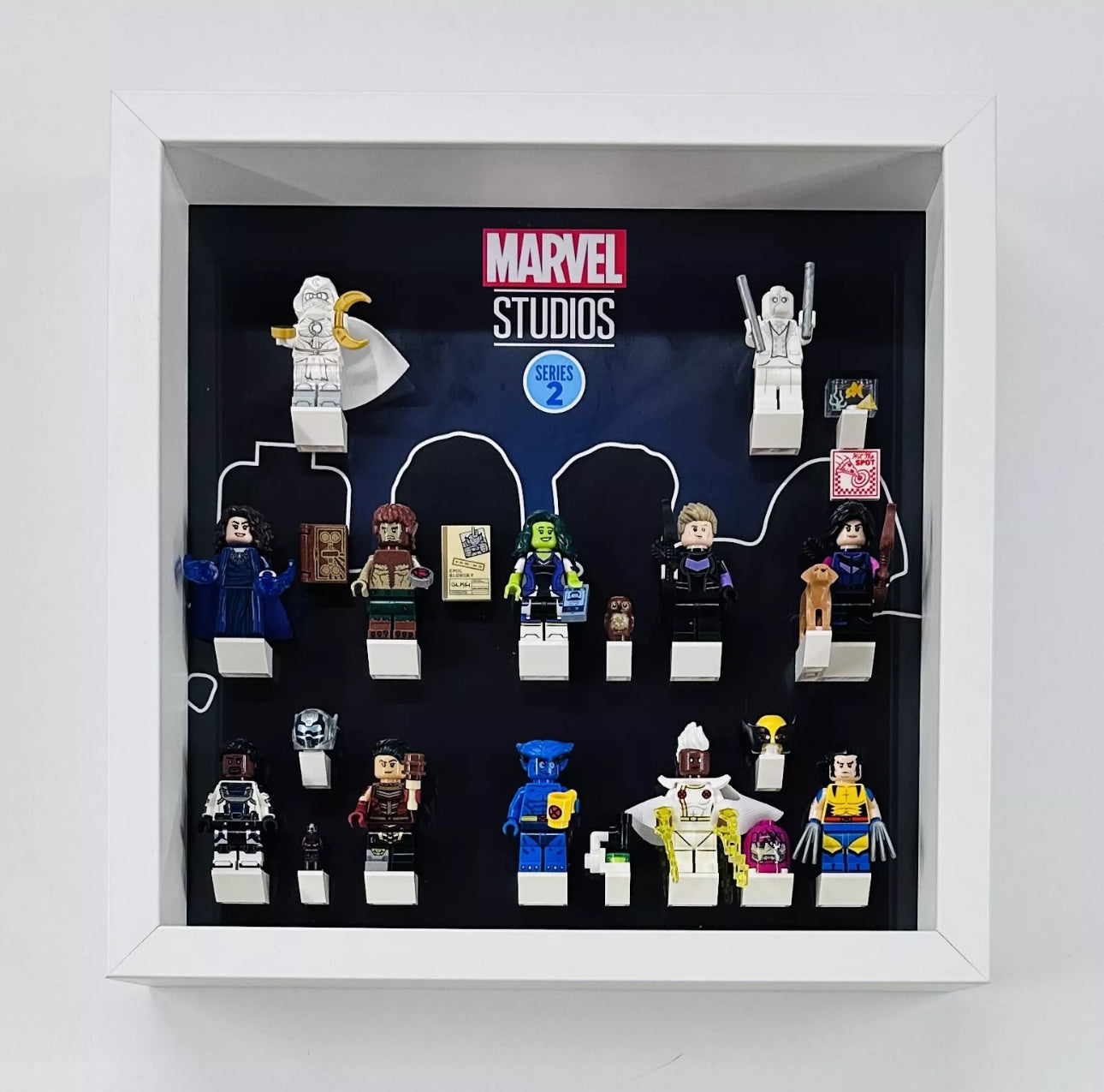 Display case Frame for Lego ® Marvel Series 2 71039 minifigures 27cm