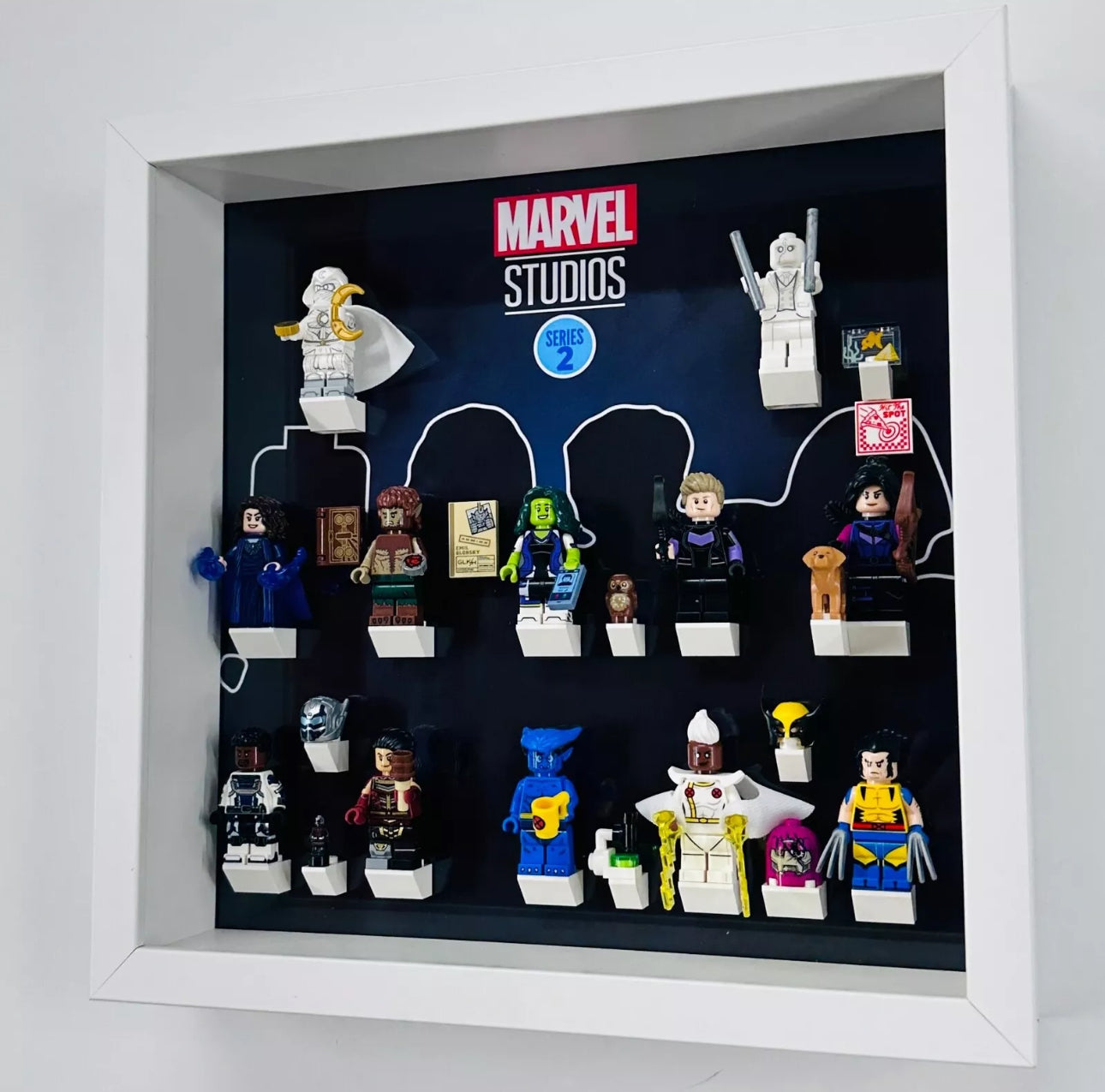 Display case Frame for Lego ® Marvel Series 2 71039 minifigures 27cm
