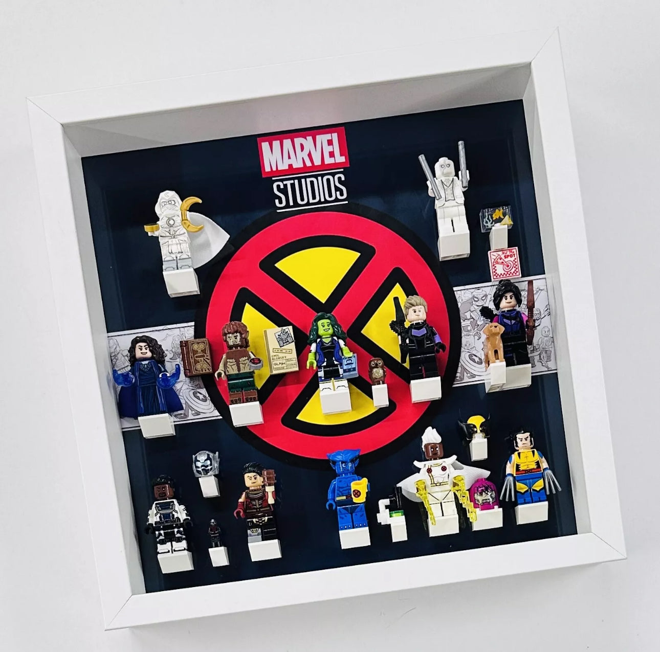 Display case Frame for Lego ® Marvel Series 2 minifigures 71039 27cm