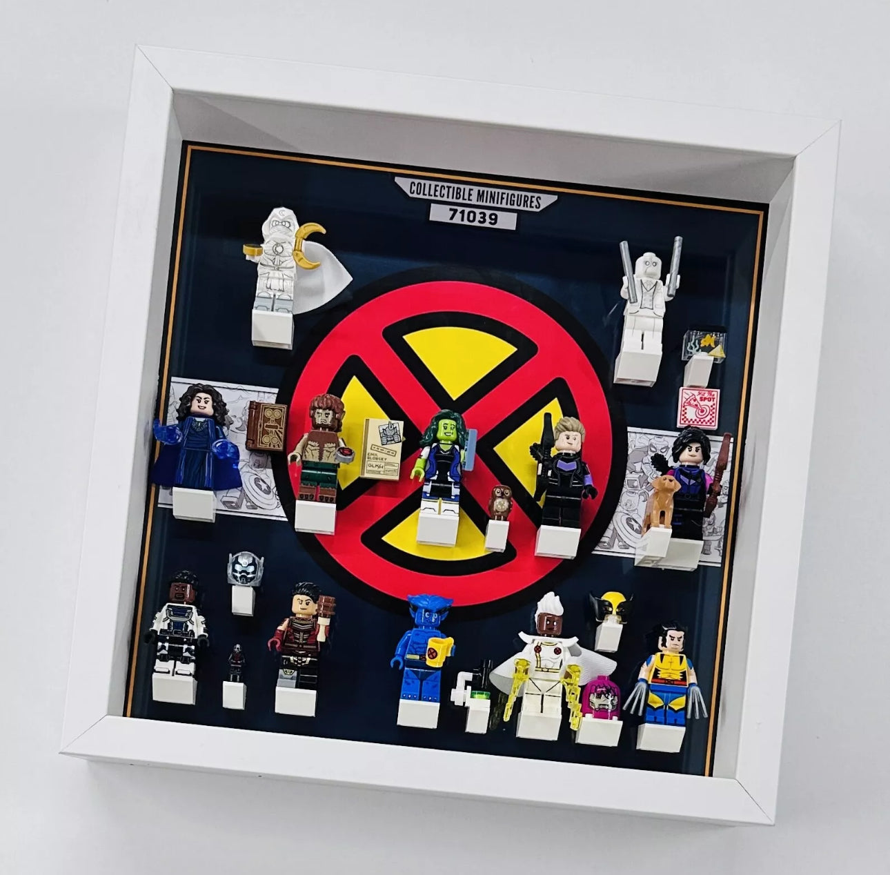 Display case Frame for Lego ® Marvel Series 2 71039 minifigures 27cm