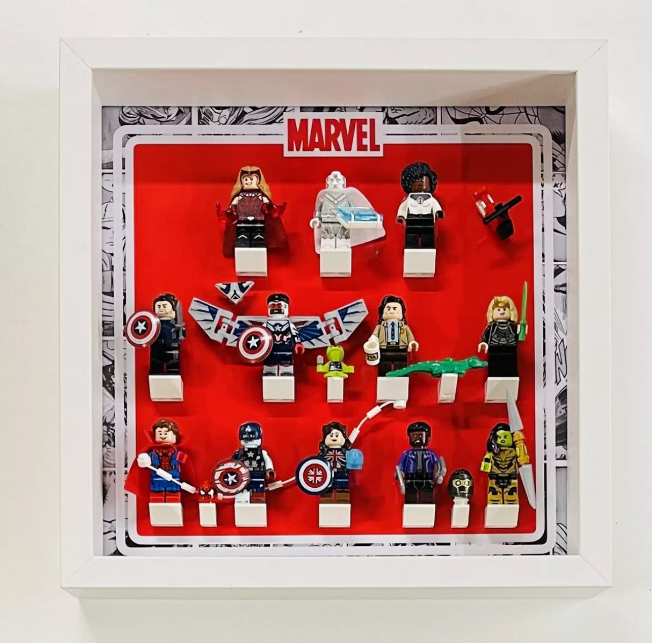 Display Frame case for Lego ® Marvel Series 1 71031 minifigures 27cm