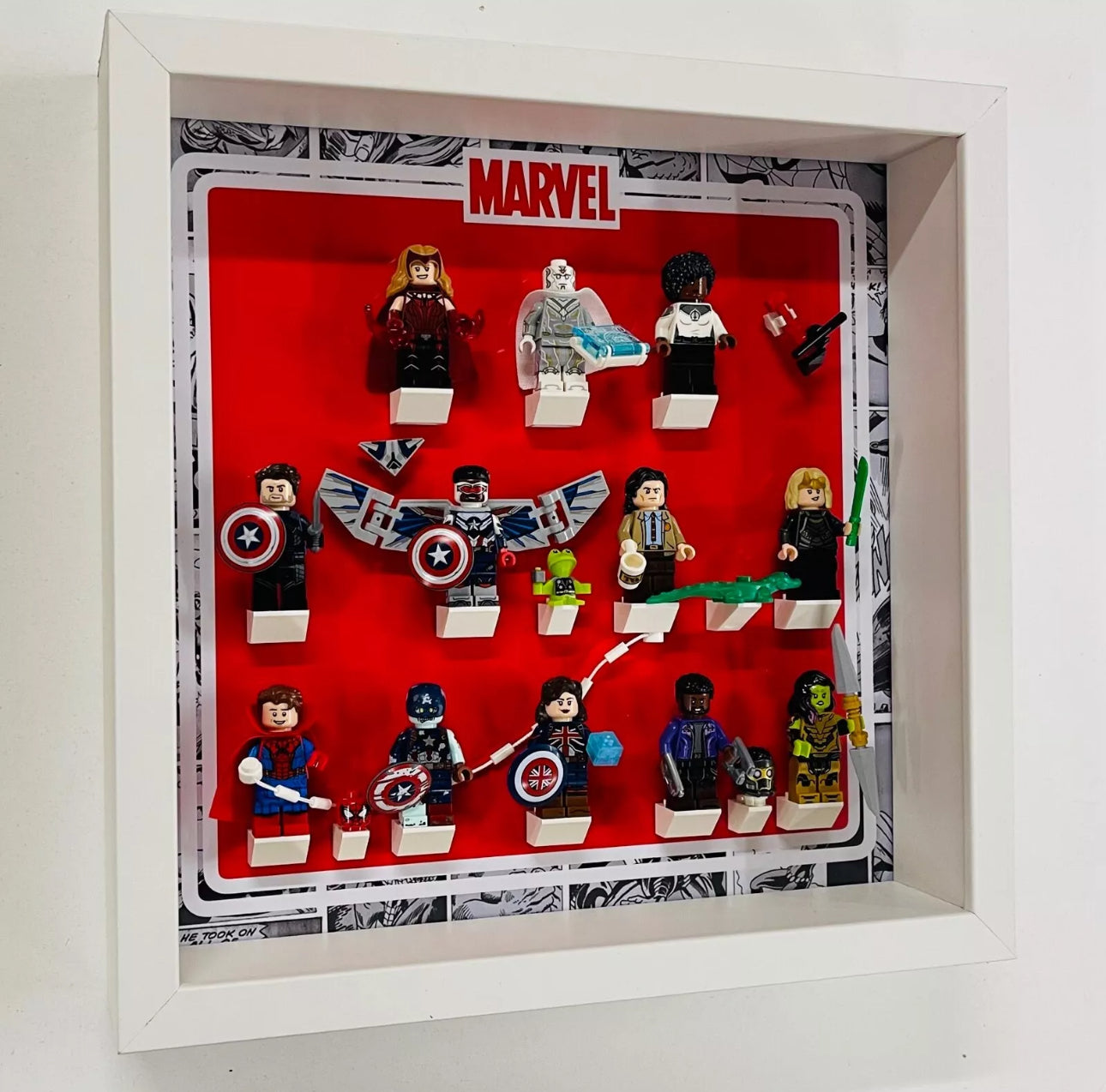 Display Frame case for Lego ® Marvel Series 1 71031 minifigures 27cm