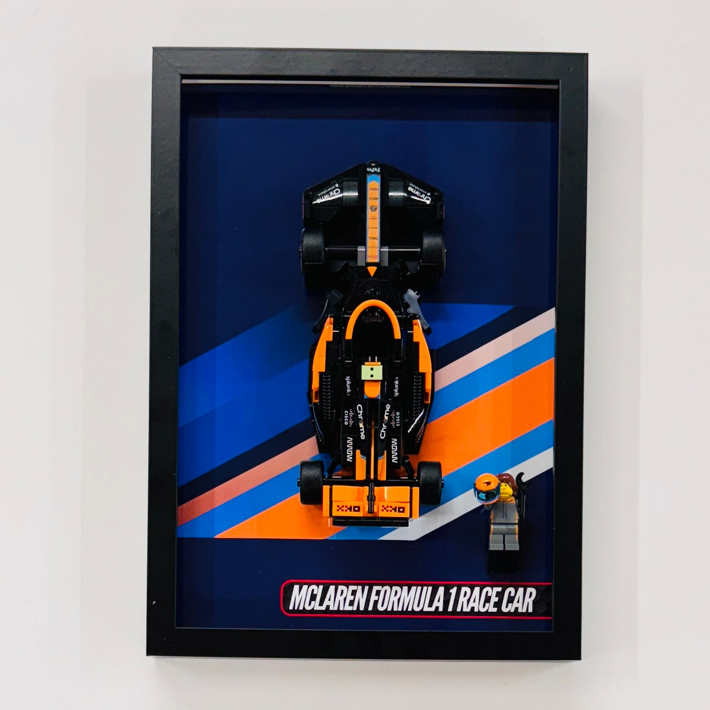 Display Wall Mount Frame for Lego ® Speed Champions McLaren Formula 1 Race Car 2023