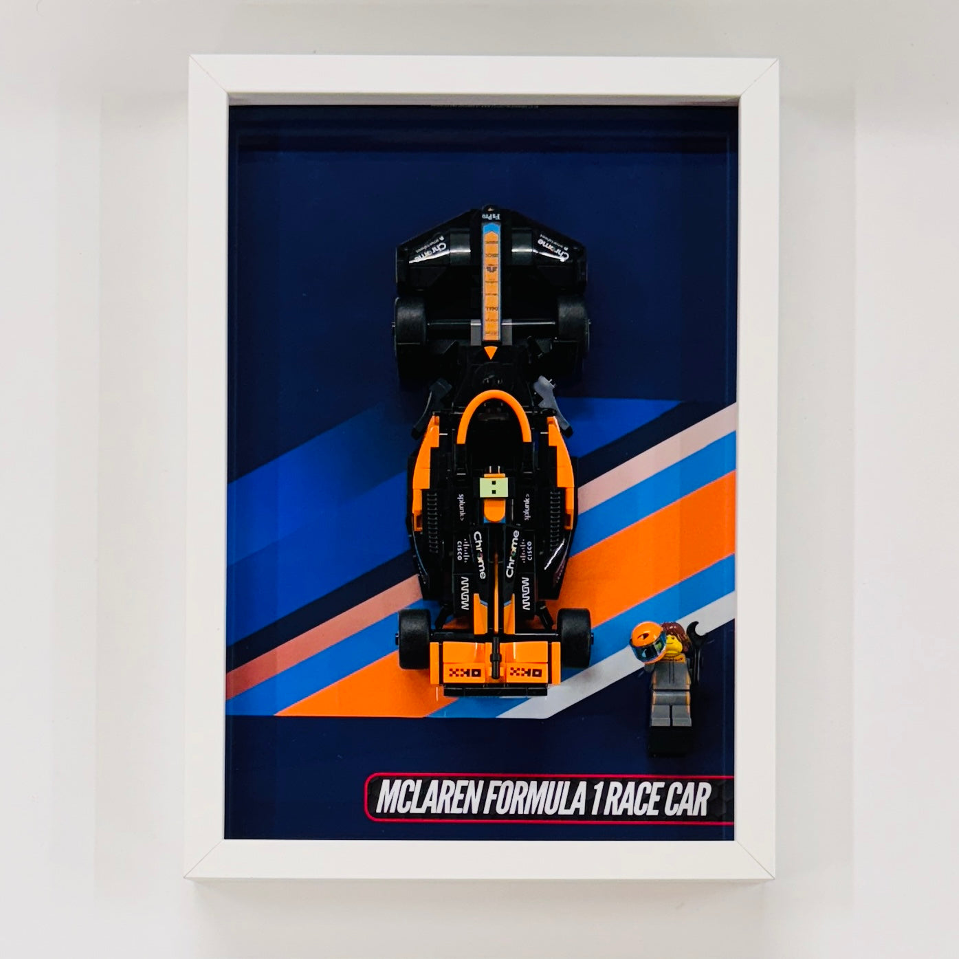Display Wall Mount Frame for Lego ® Speed Champions McLaren Formula 1 Race Car 2023