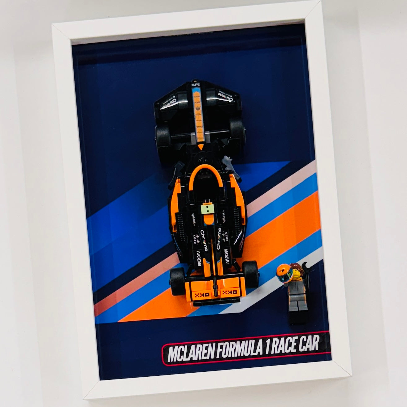 Display Wall Mount Frame for Lego ® Speed Champions McLaren Formula 1 Race Car 2023
