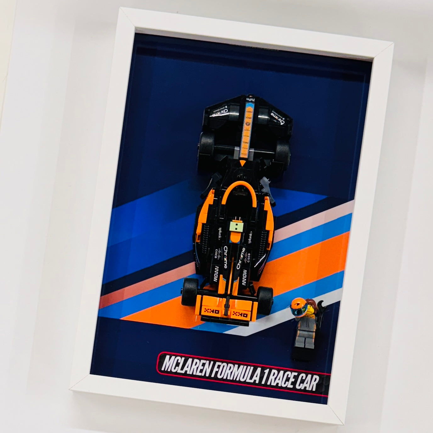 Display Wall Mount Frame for Lego ® Speed Champions McLaren Formula 1 Race Car 2023