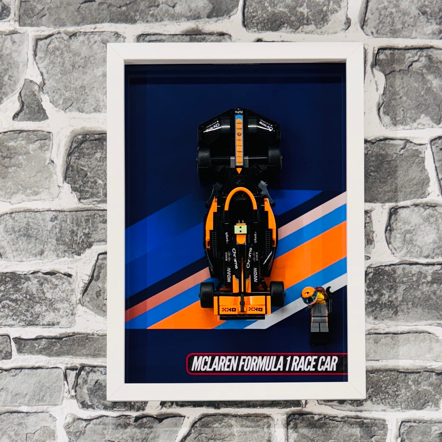 Display Wall Mount Frame for Lego ® Speed Champions McLaren Formula 1 Race Car 2023