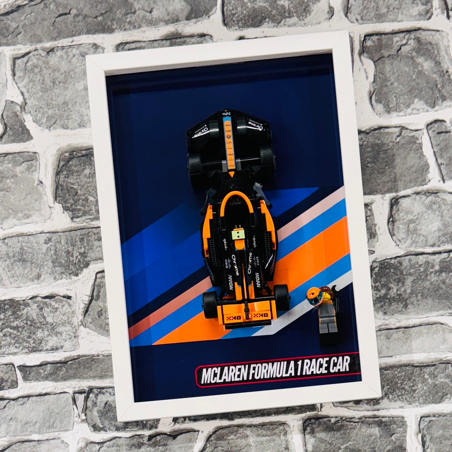 Display Wall Mount Frame for Lego ® Speed Champions McLaren Formula 1 Race Car 2023