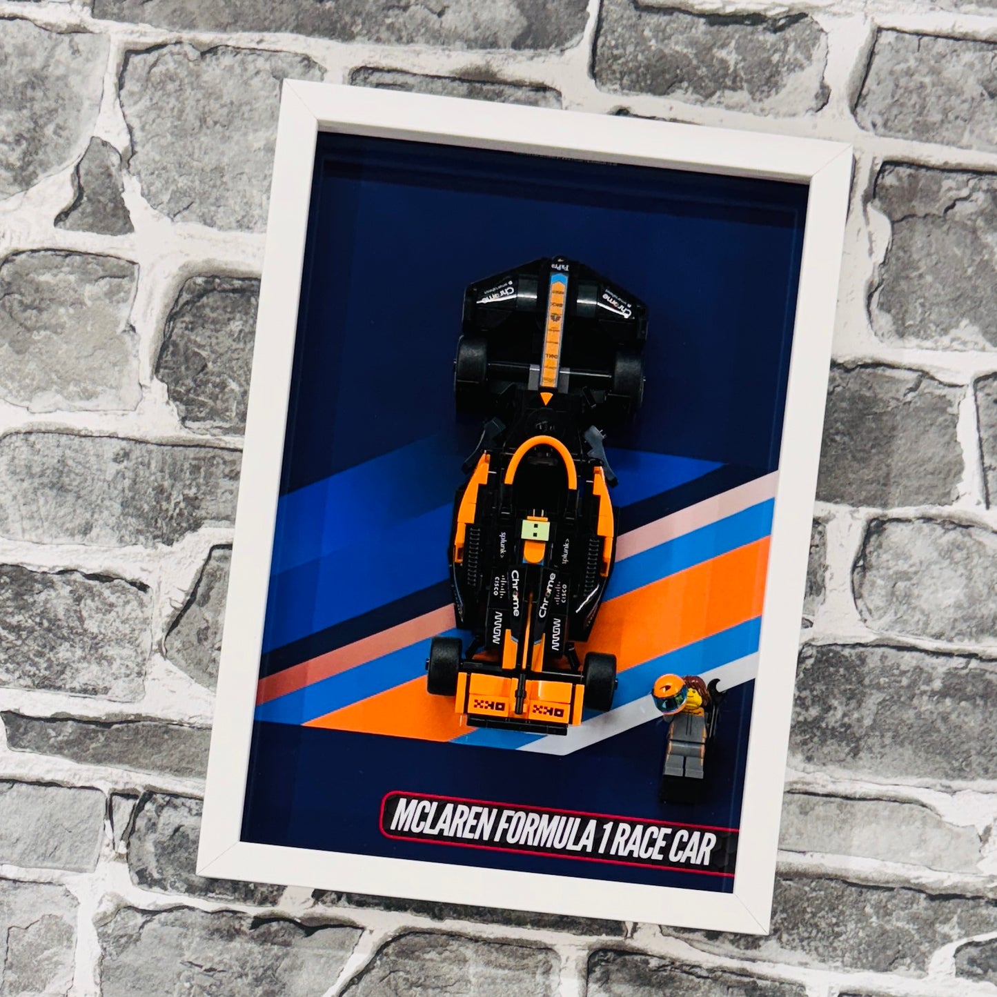 Display Wall Mount Frame for Lego ® Speed Champions McLaren Formula 1 Race Car 2023