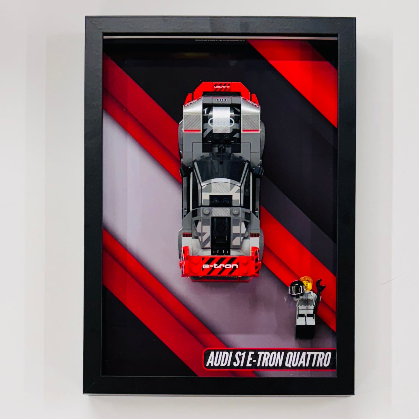 Display Wall Mount Frame for Lego ® Speed Champions Audi S1 E-Tron Quattro