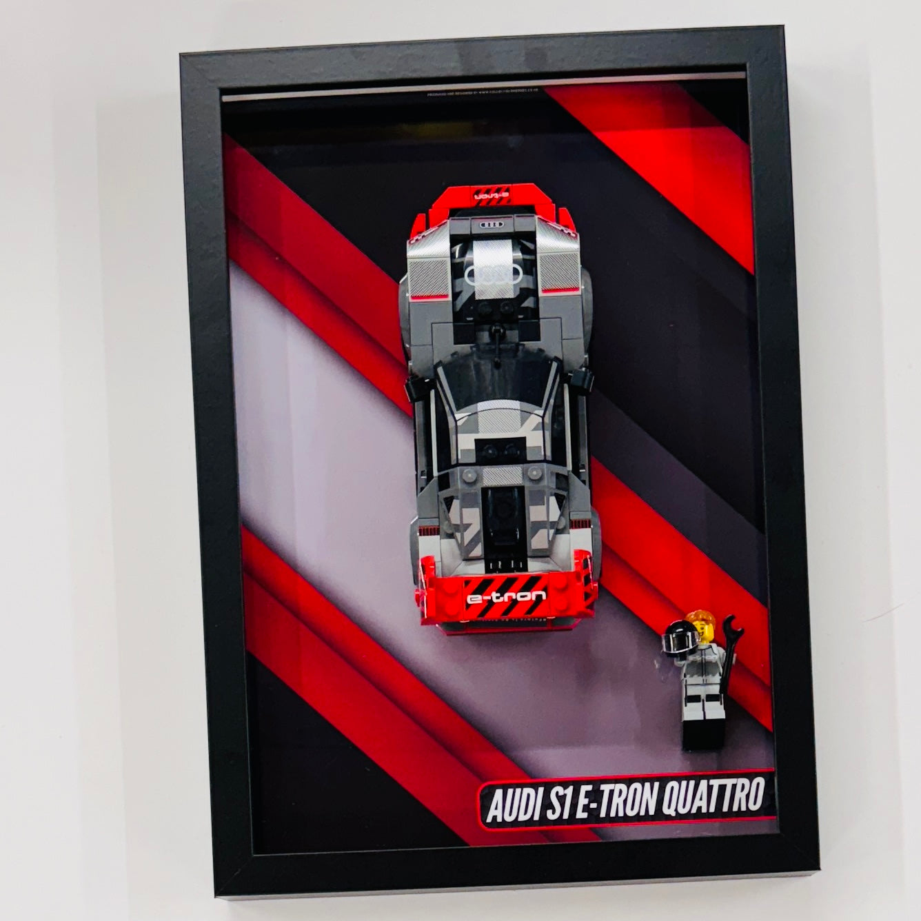 Display Wall Mount Frame for Lego ® Speed Champions Audi S1 E-Tron Quattro
