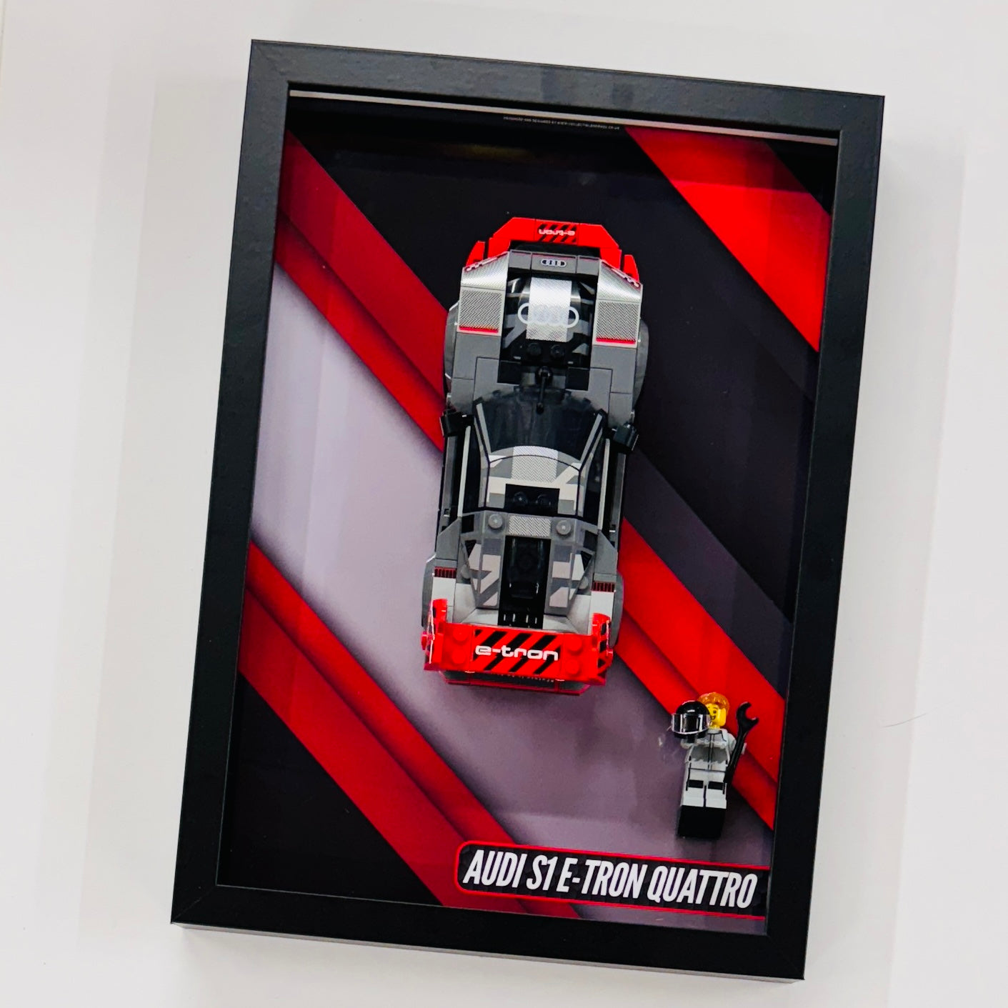 Display Wall Mount Frame for Lego ® Speed Champions Audi S1 E-Tron Quattro