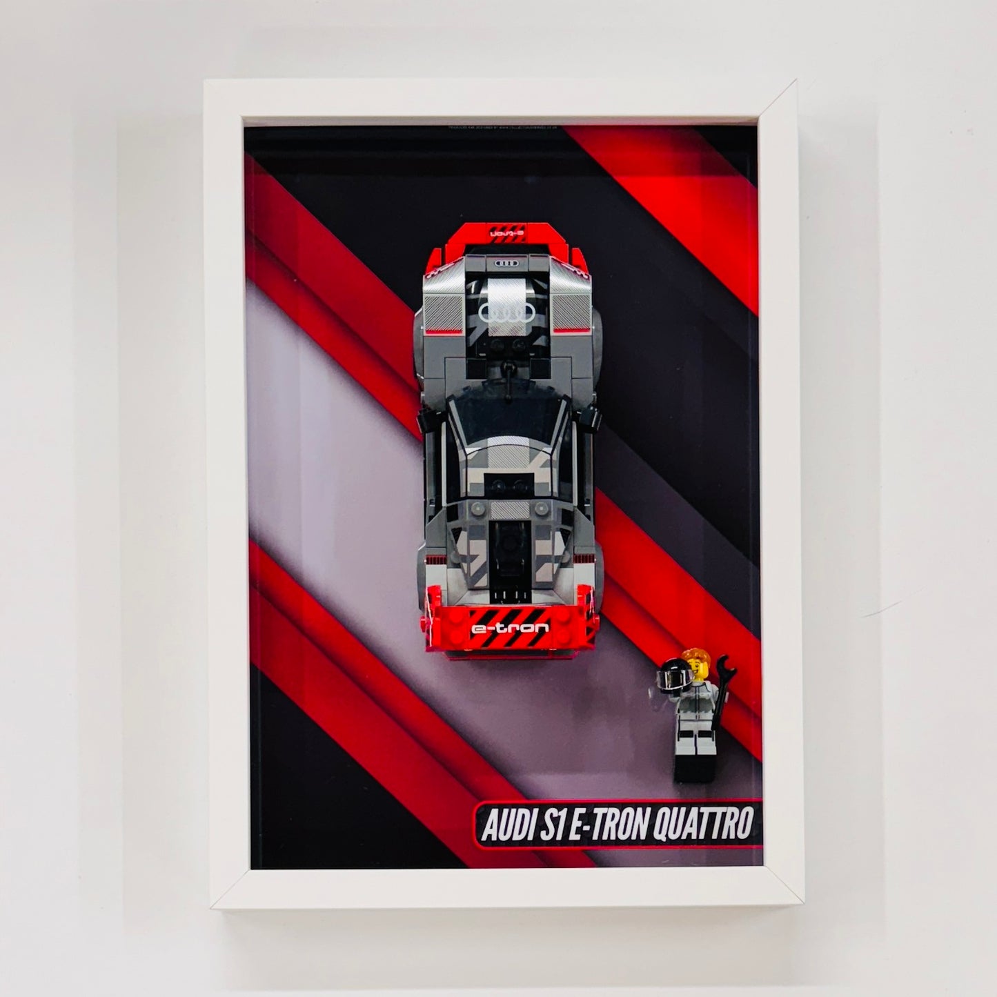Display Wall Mount Frame for Lego ® Speed Champions Audi S1 E-Tron Quattro