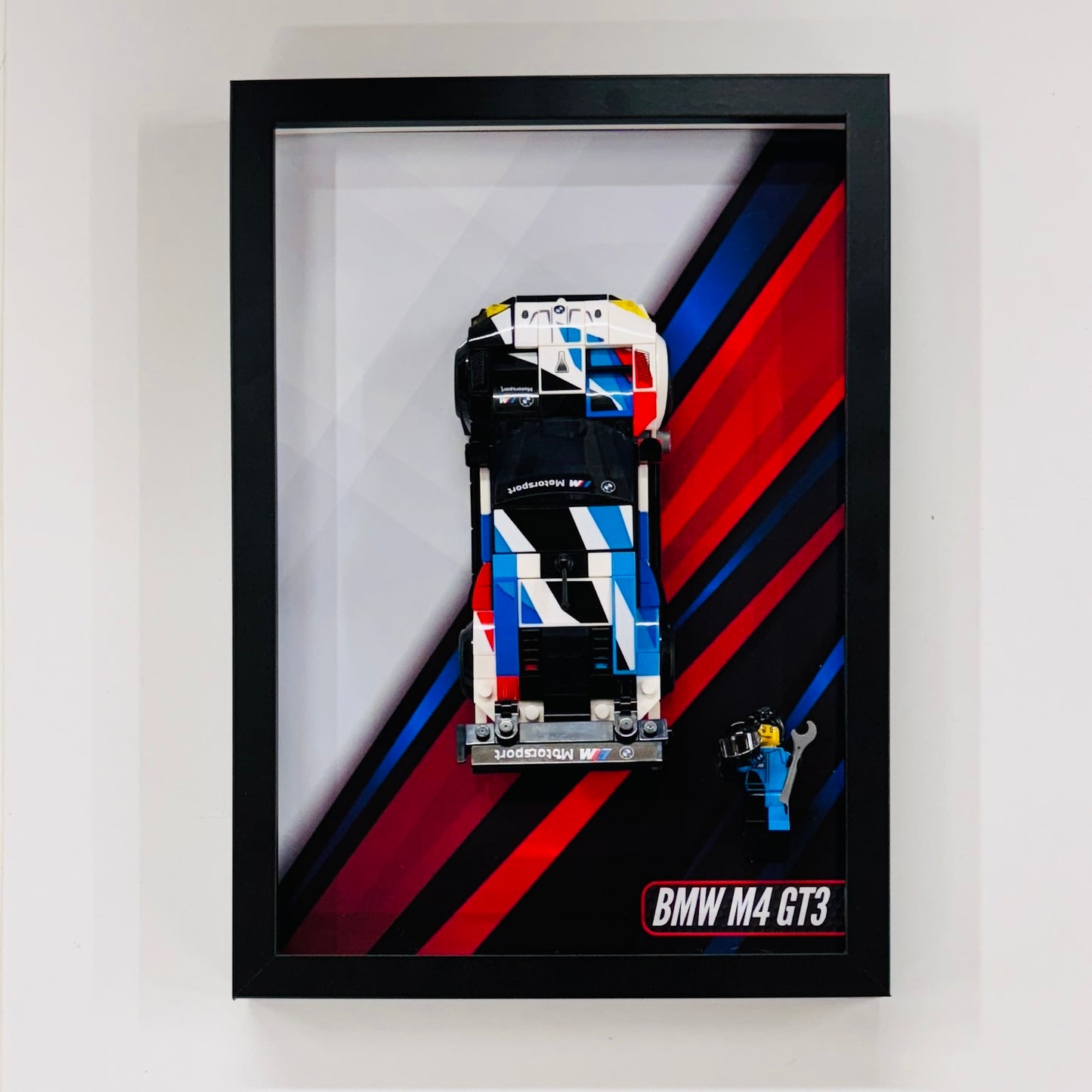 Display Wall Mount Frame for Lego ® Speed Champions BMW M4 GT3