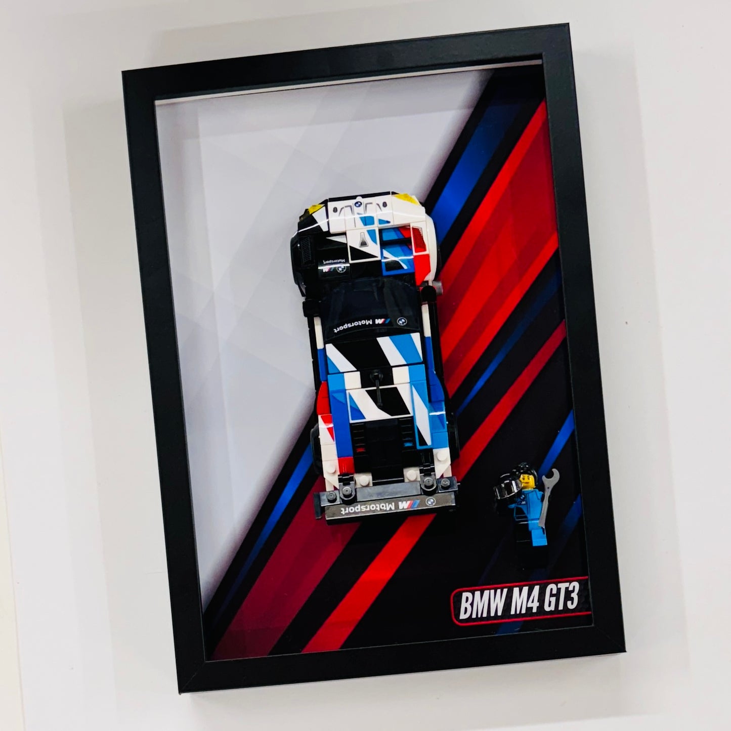 Display Wall Mount Frame for Lego ® Speed Champions BMW M4 GT3