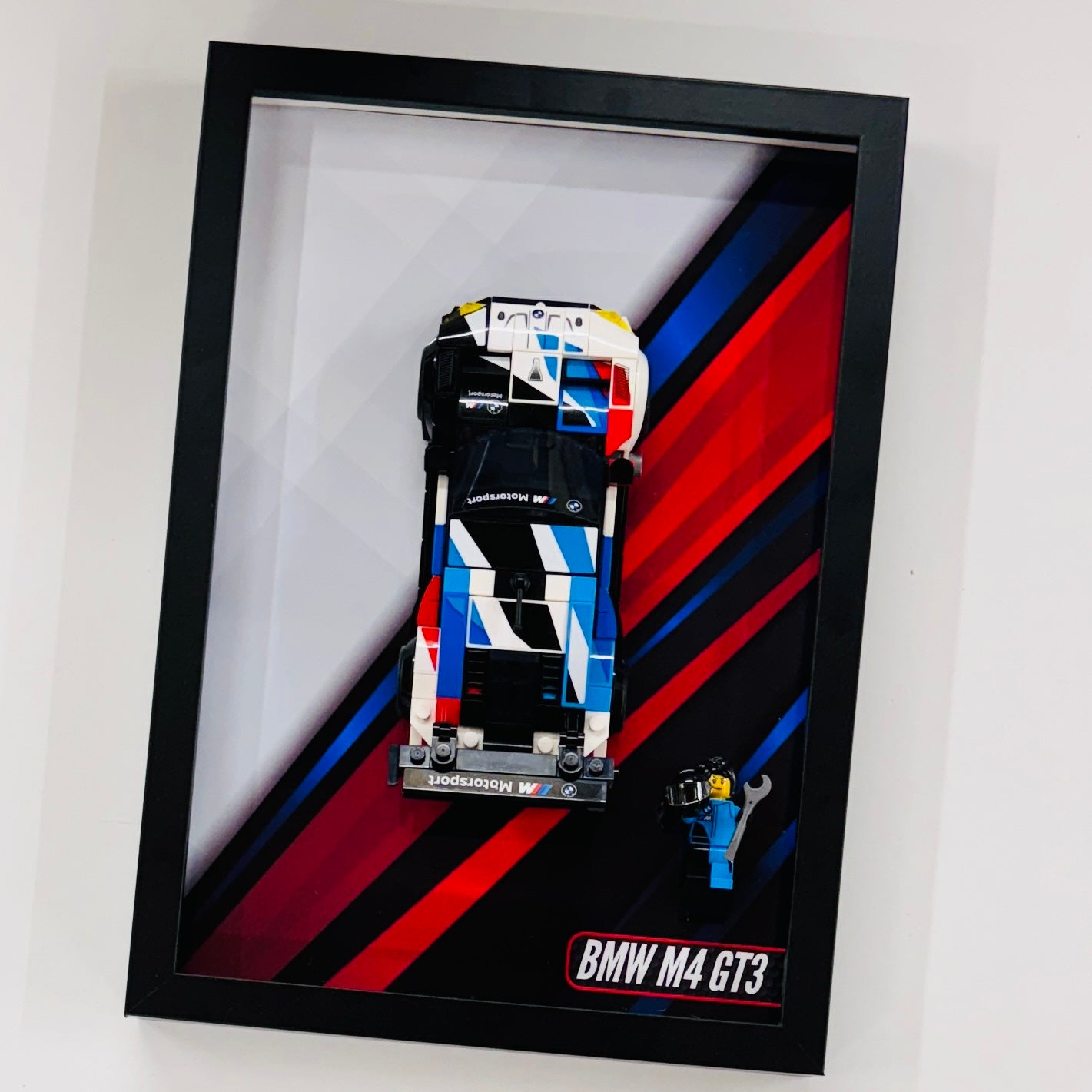 Display Wall Mount Frame for Lego ® Speed Champions BMW M4 GT3