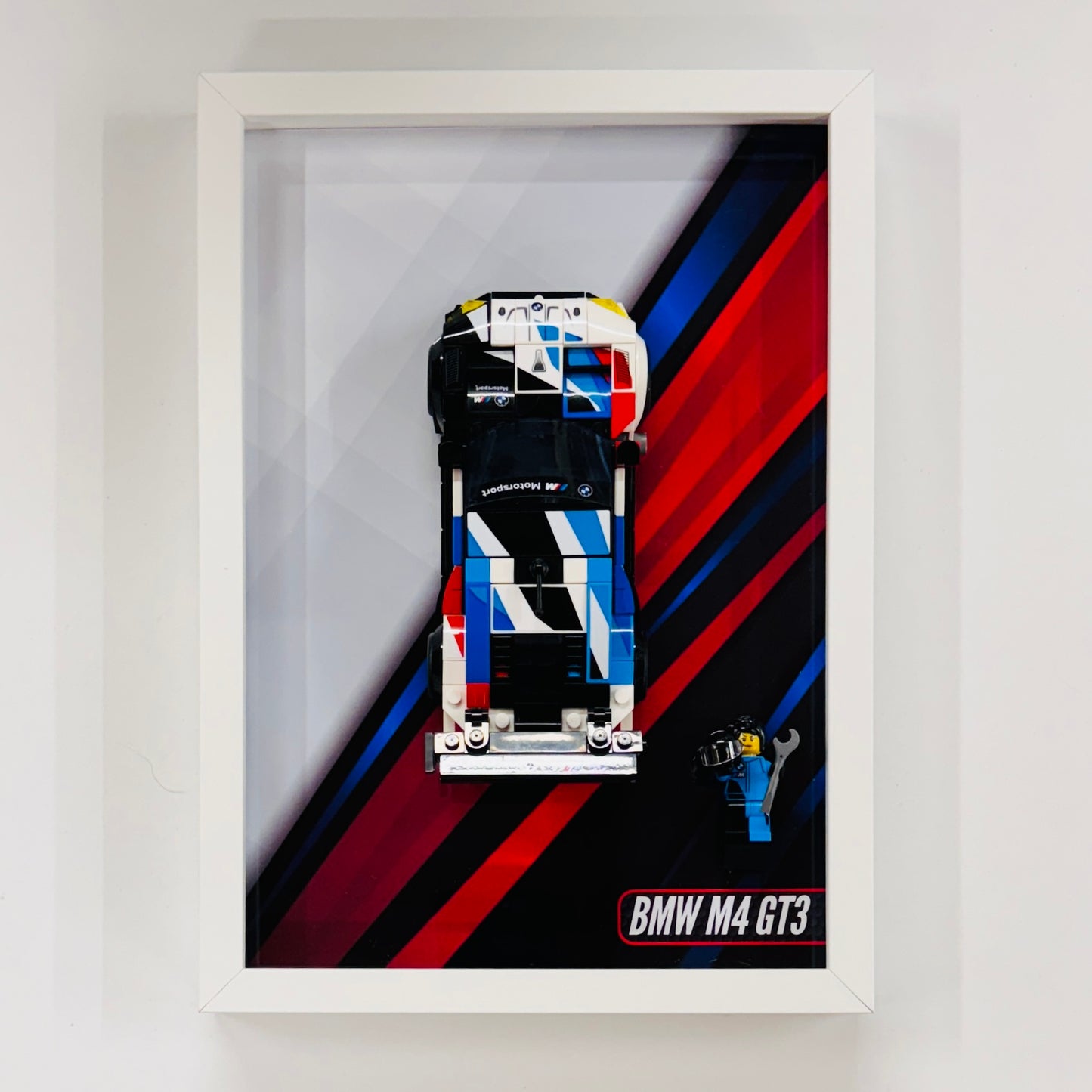 Display Wall Mount Frame for Lego ® Speed Champions BMW M4 GT3
