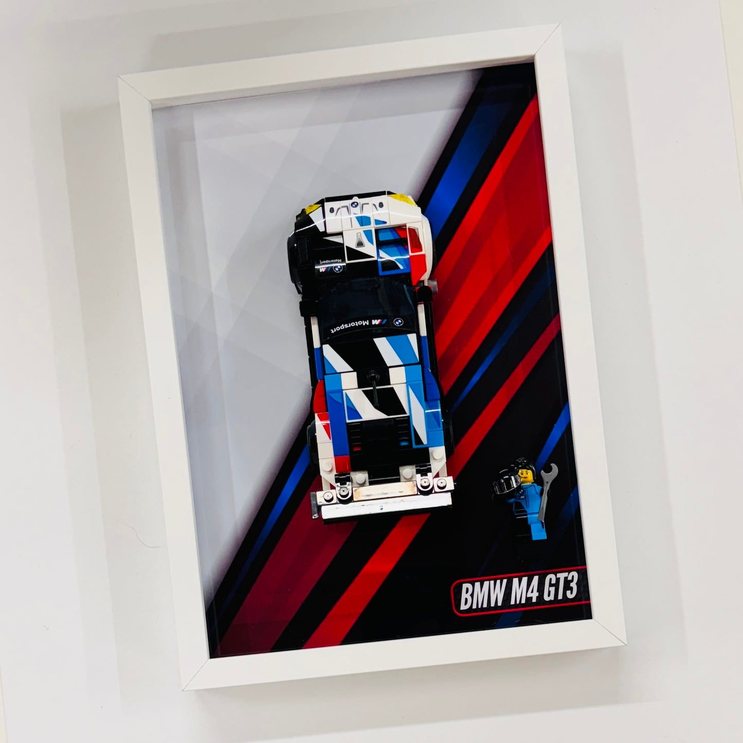 Display Wall Mount Frame for Lego ® Speed Champions BMW M4 GT3